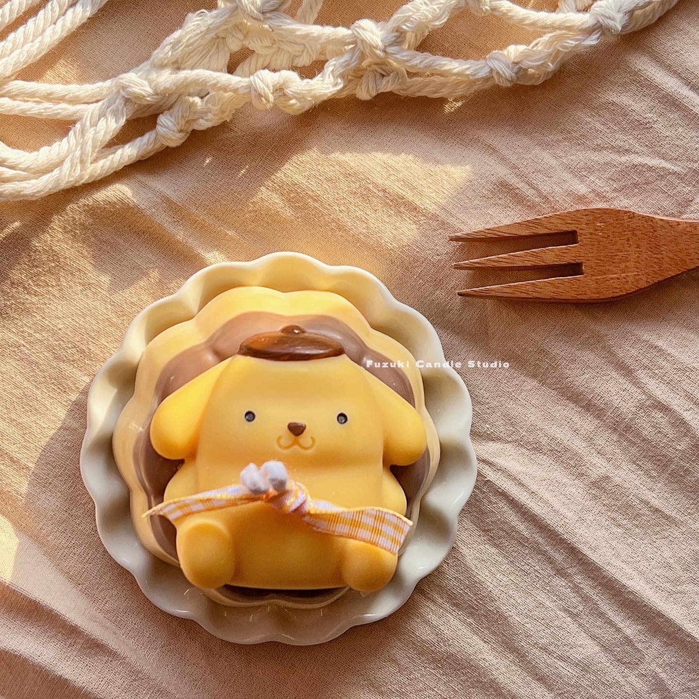 布丁狗造型焦糖布丁蠟燭