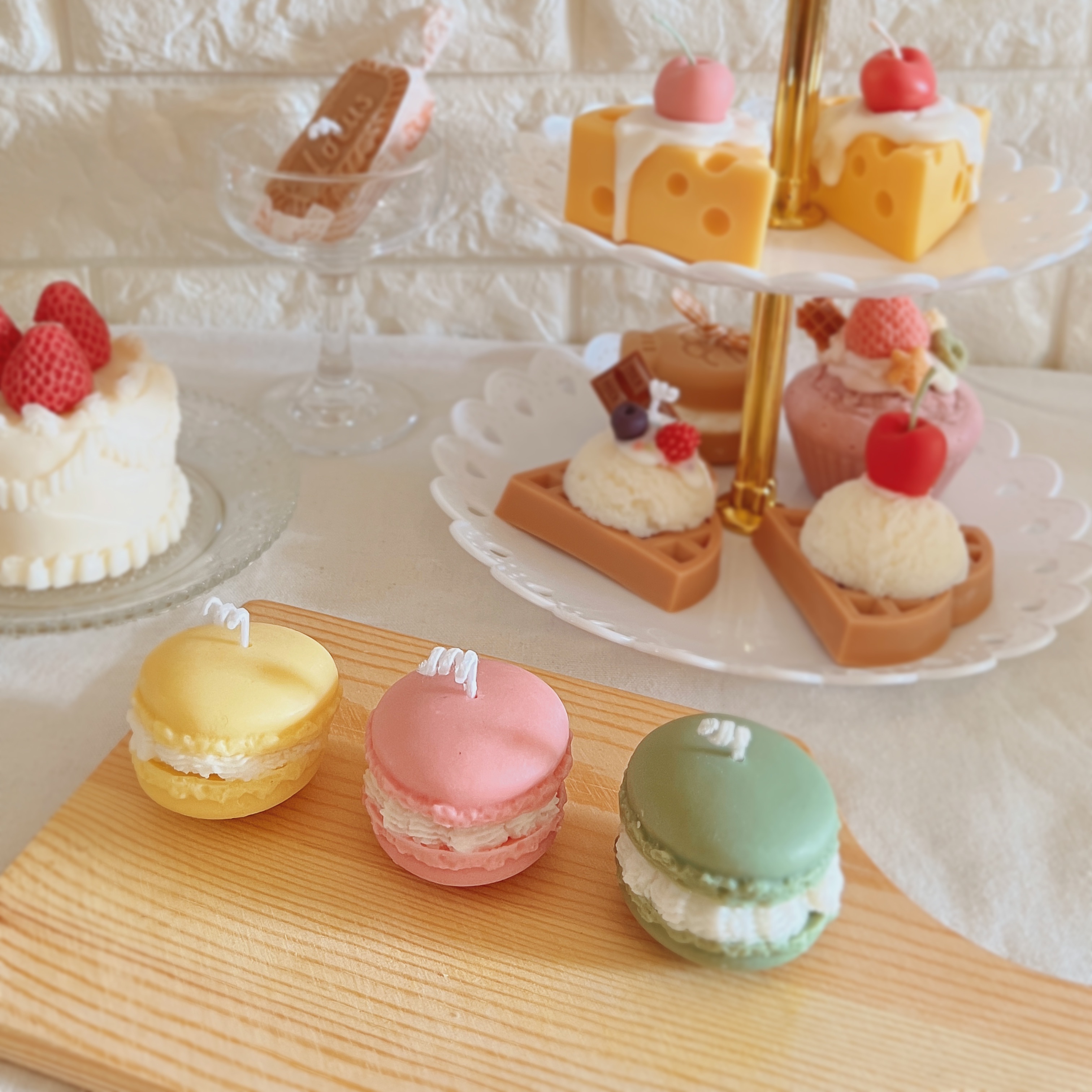 繽紛馬卡龍造型蠟燭