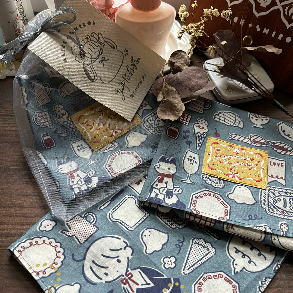 食器展覽會手帕