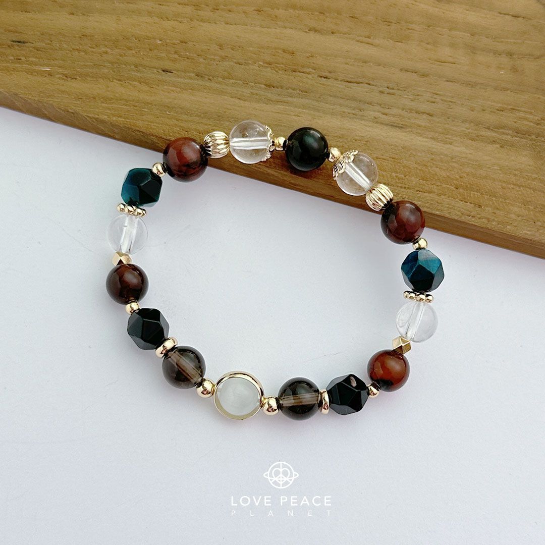 【古典貴族】茶晶｜白水晶｜黑曜石｜金曜石｜藍虎眼｜紅虎眼｜線條咖啡瑪瑙｜貓眼石