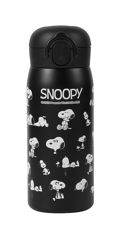 史努比彈蓋保溫杯 滿版圖案 不鏽鋼保溫瓶 隨手杯 可愛水杯 snoopy水壺 直飲杯 泡茶保溫 帶濾網 茶壺杯
