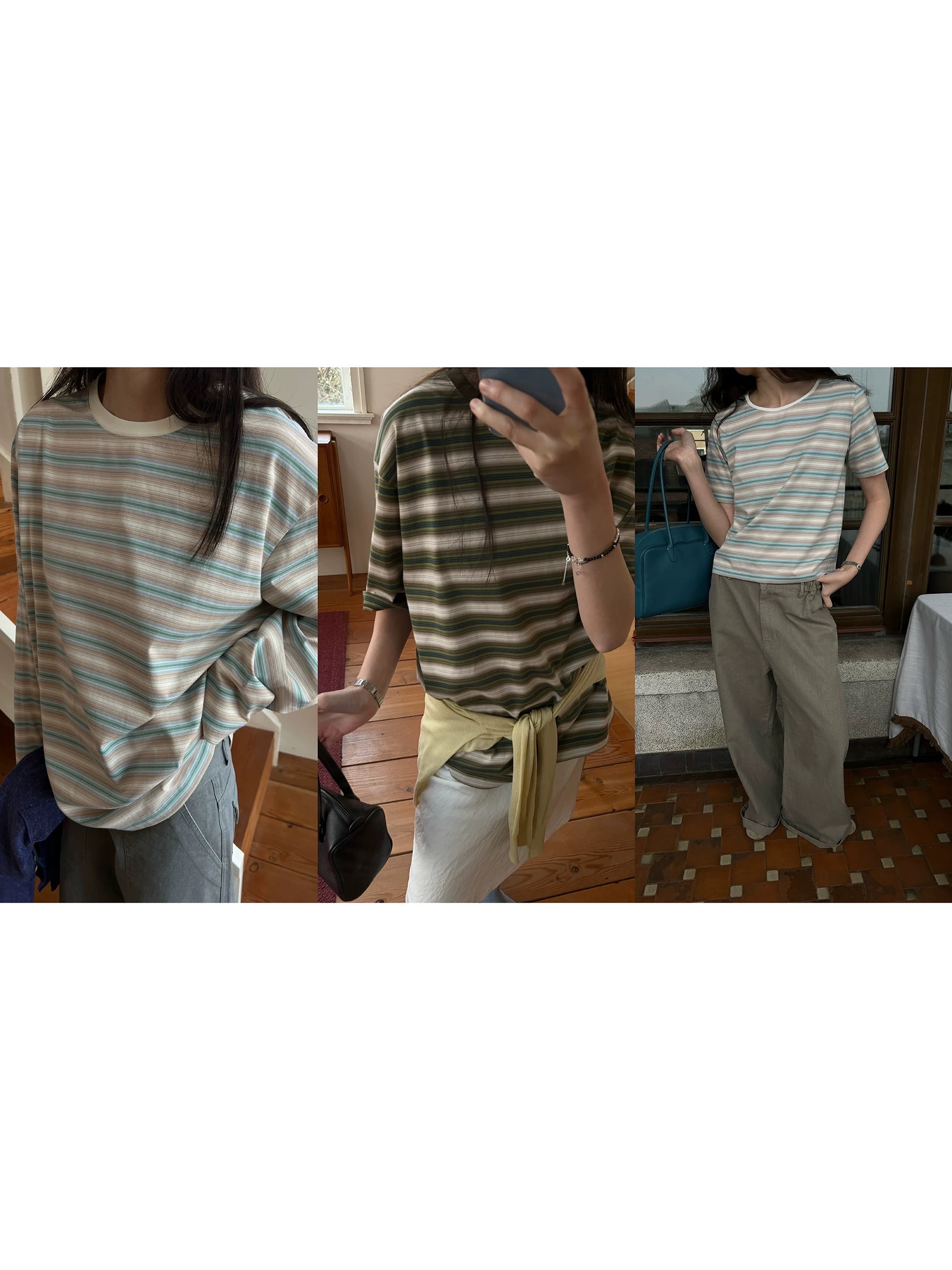 New🫧 3種條紋圓領T 3版型！