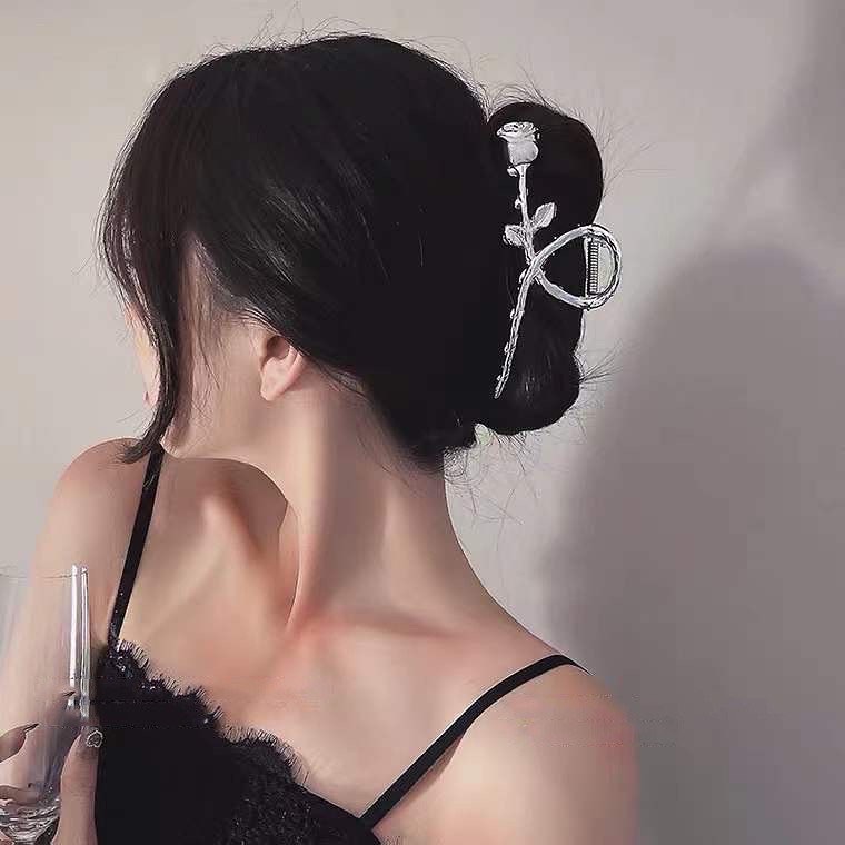 yuyus 韓系玫瑰花金屬髮夾
