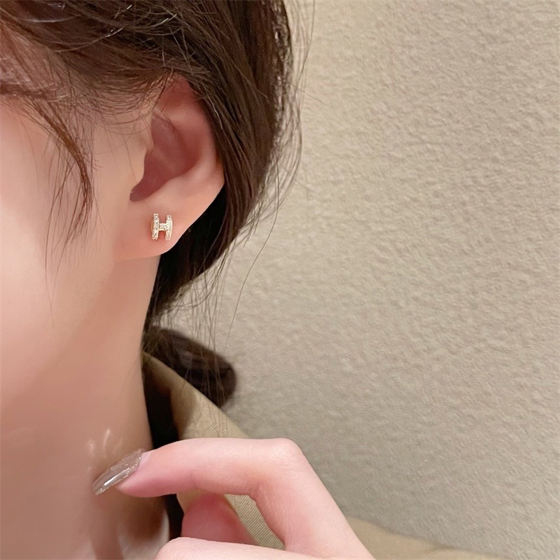 yuyus 韓系H純銀耳環