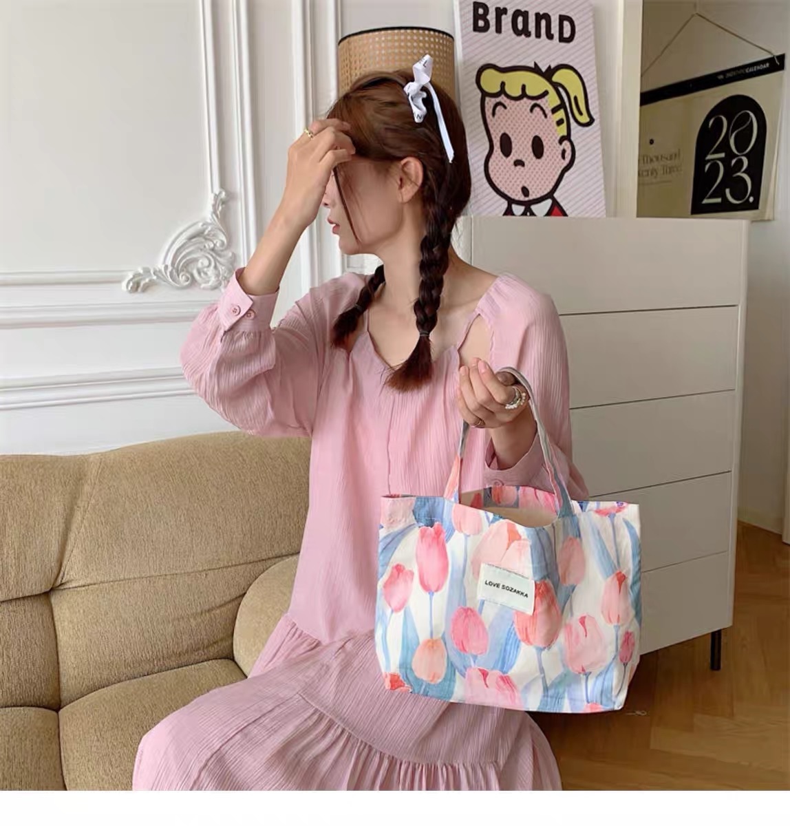 yuyus 春暖花開帆布手提袋