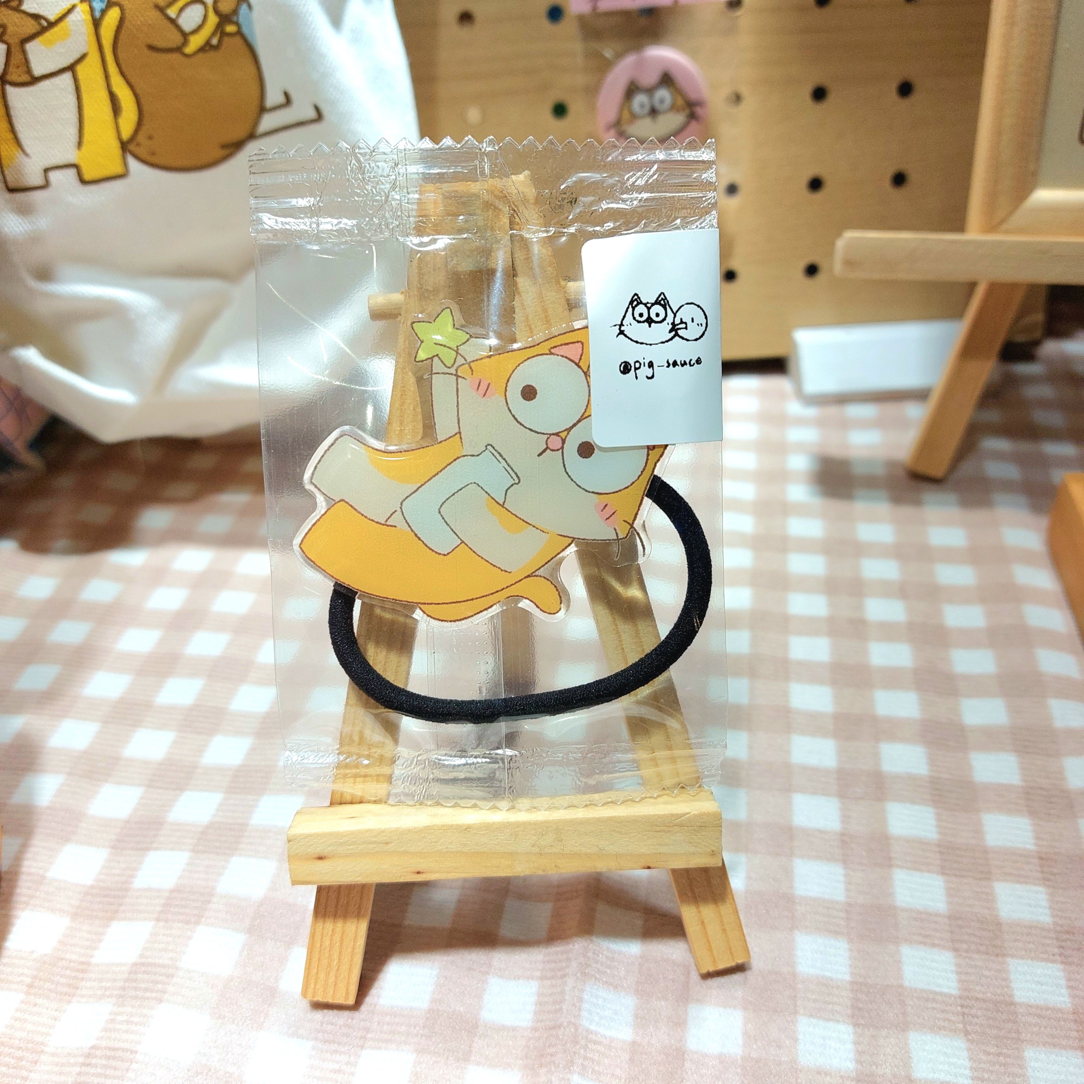 短腿貓貓與奇異鳥鳥｜壓克力滴膠造型髮圈