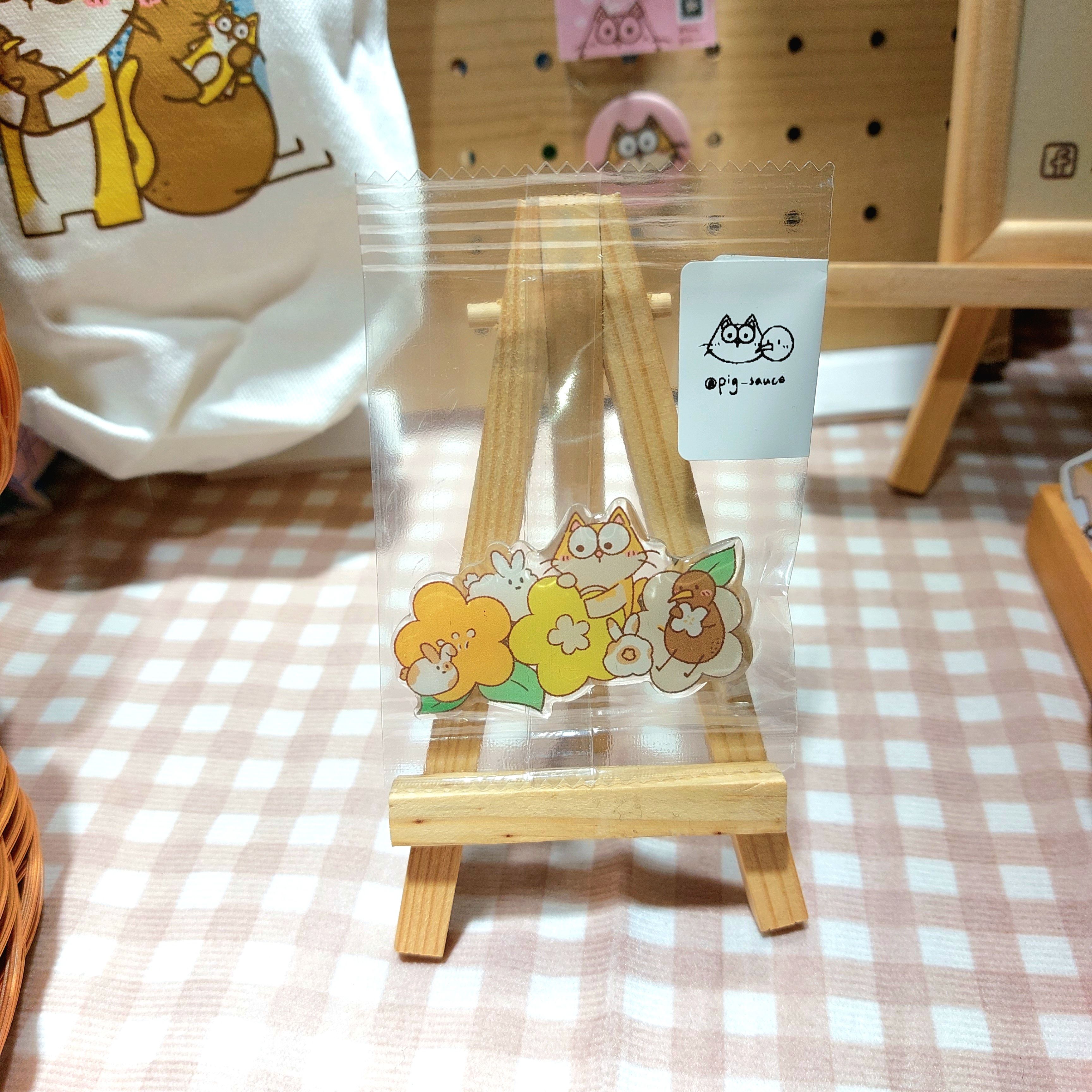 短腿貓貓與奇異鳥鳥｜壓克力滴膠造型別針