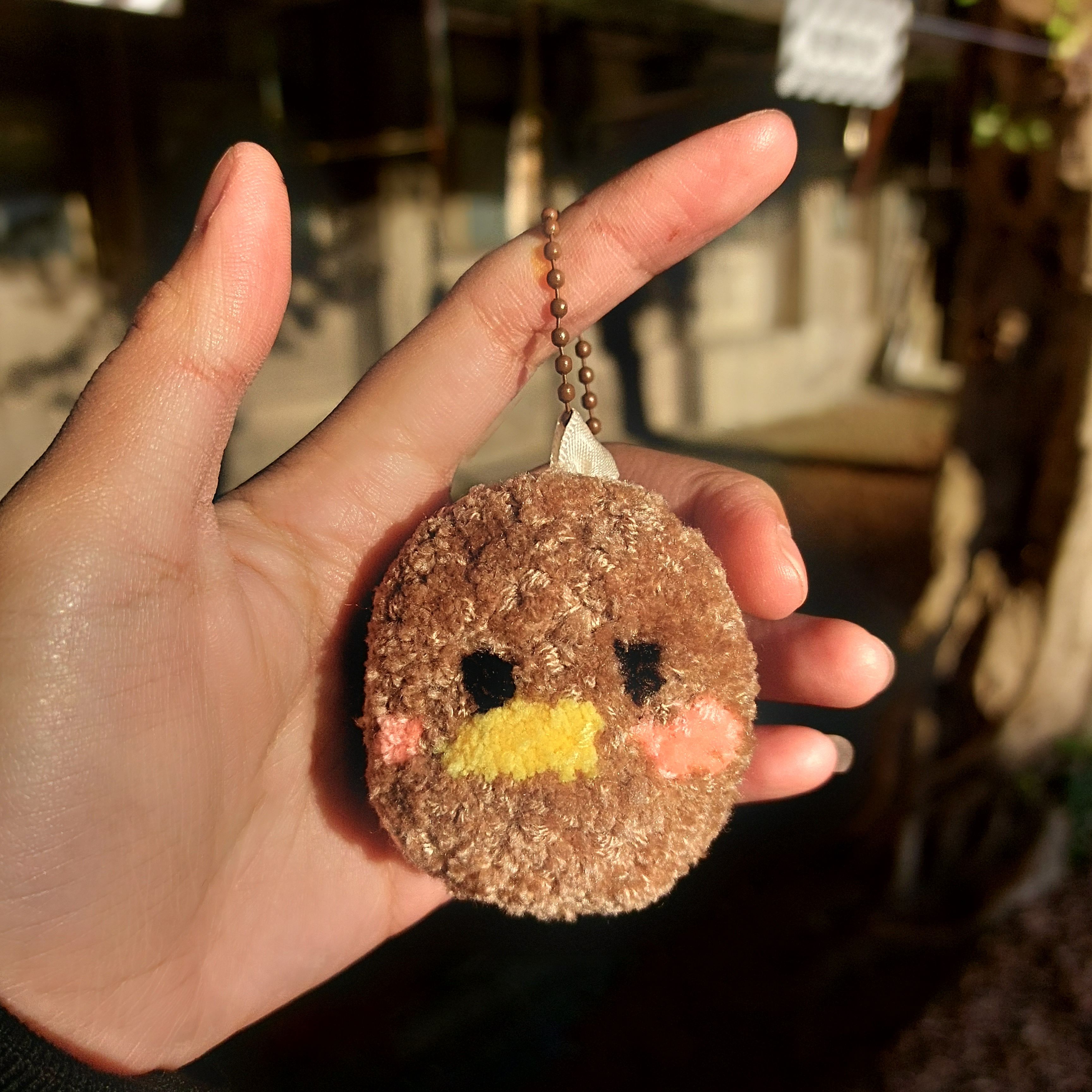 短腿貓貓與奇異鳥鳥｜手工戳刺繡糰子吊飾