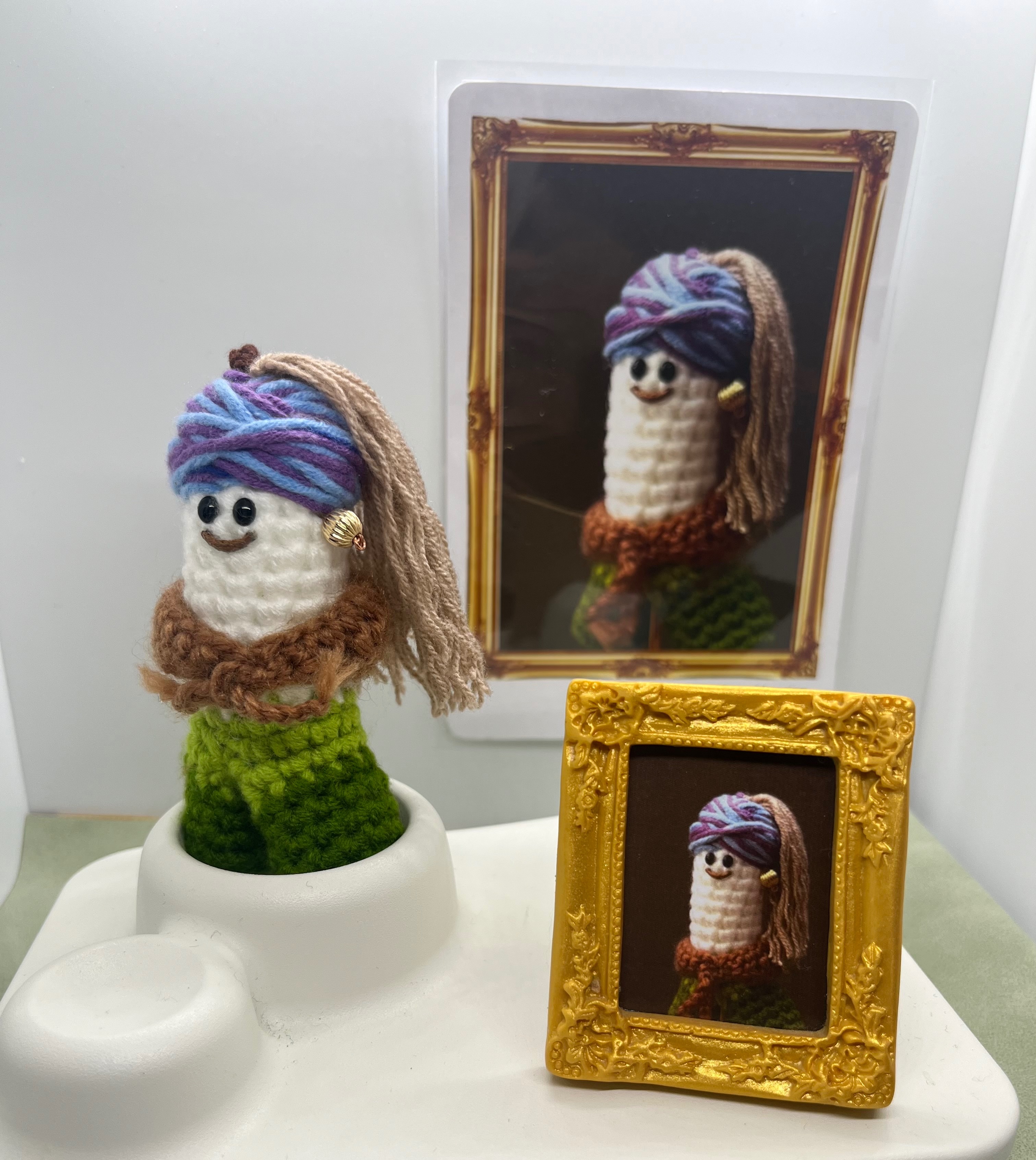 （暫停預訂）戴金珠耳環的蔥（三件套組）