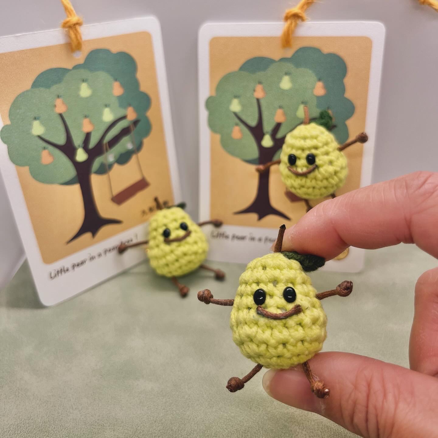 小九梨別針-綠色