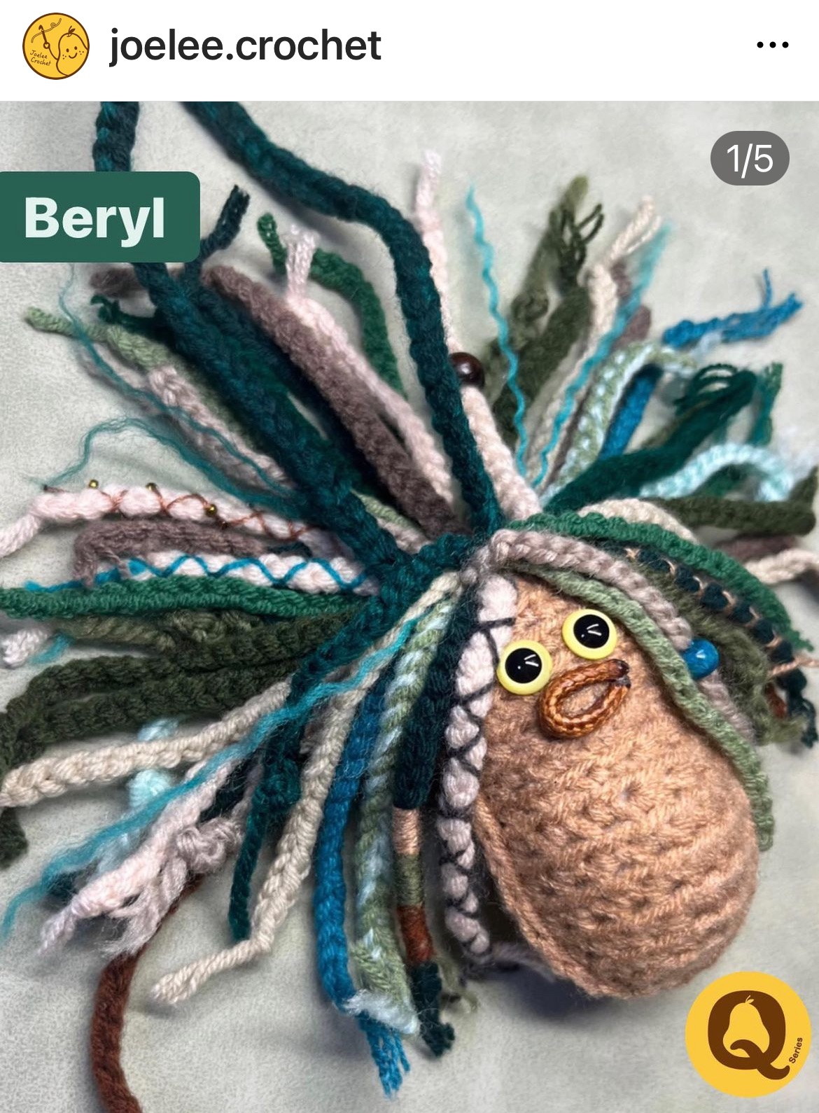 （預訂需等待7-10天）髒辮土豆—貝兒（固定式頭髮）