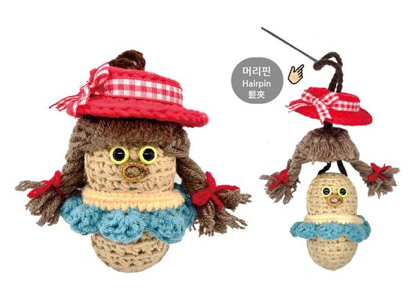 M果醬女孩4件組（M土豆+帽子+假髮+裙）