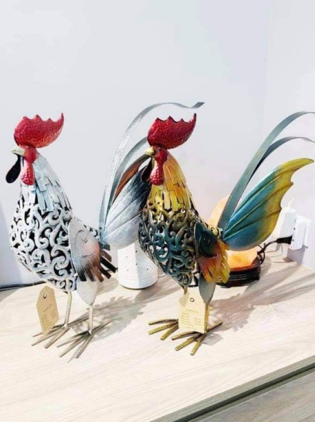 壯闊山河開運招財納福美麗鐵藝公雞 鐵藝巧工藝術品