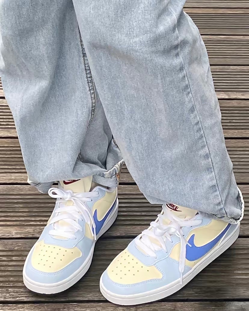 ｜預購7個工作天｜Nike Court Borough Gs 藍紋乳酪 大童款