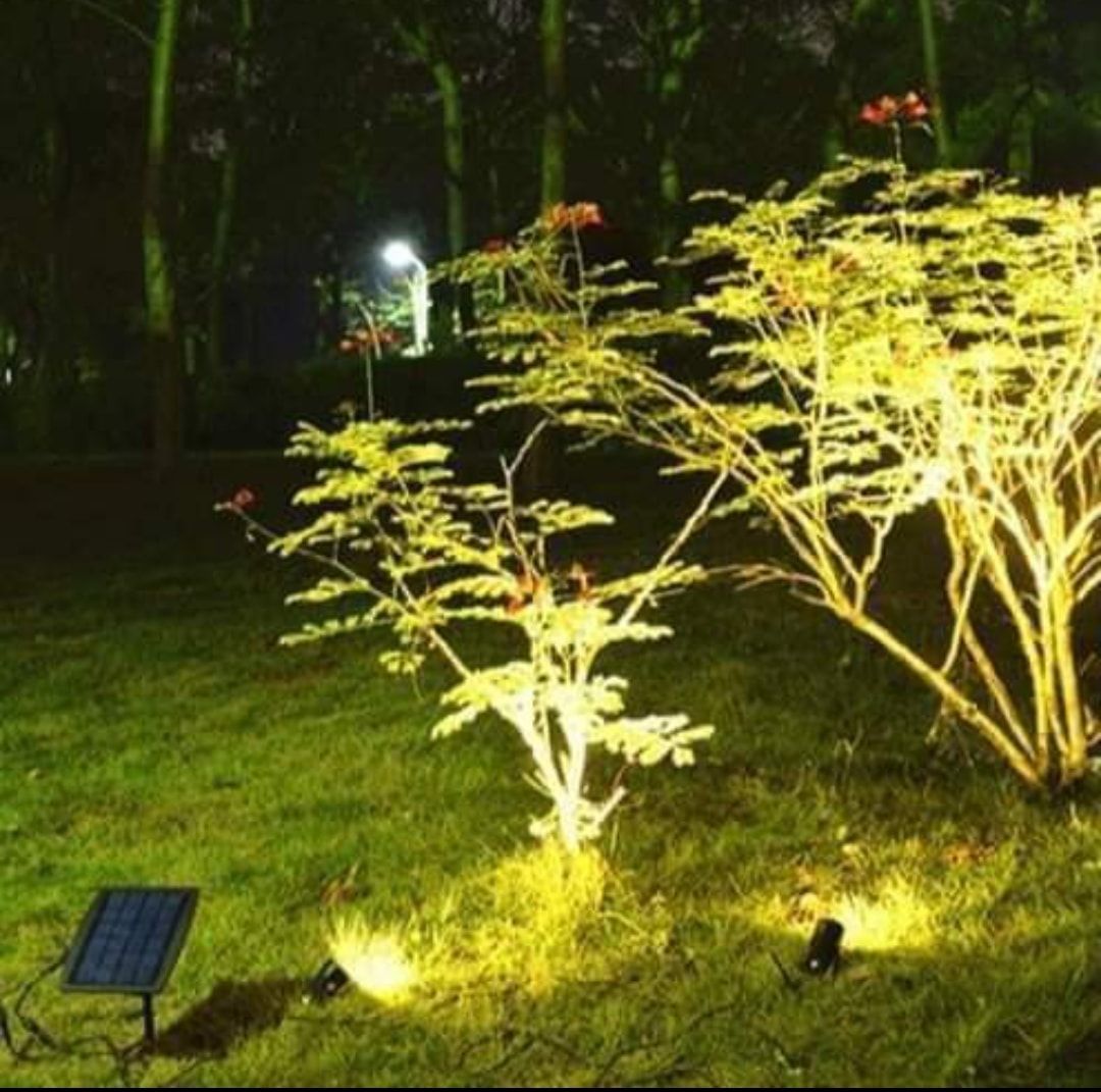 LED🌞太陽能高效能照射照樹 一拖二⚡一拖四照射燈