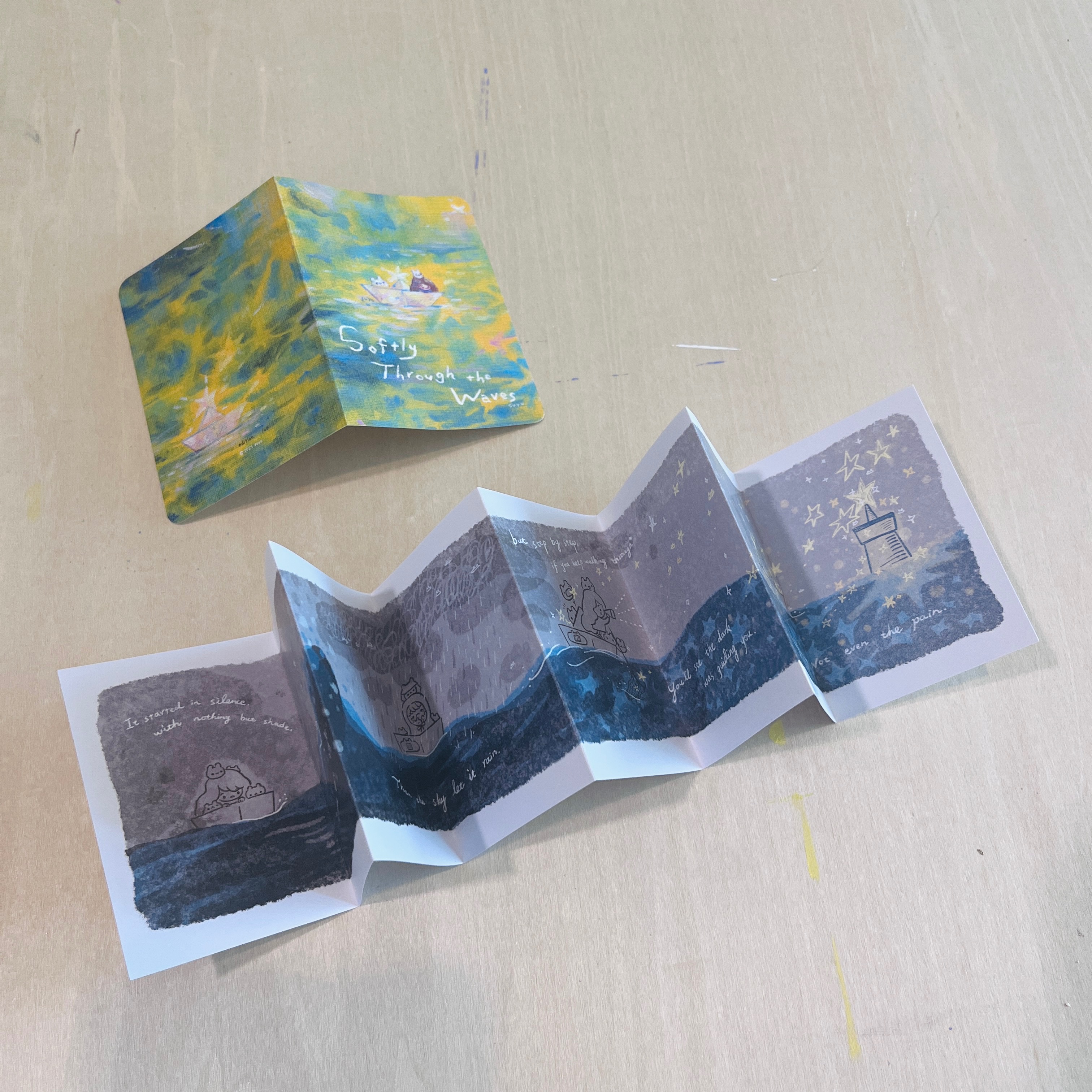suyu小誌_ Softly through the Waves_卡片/手工摺頁書