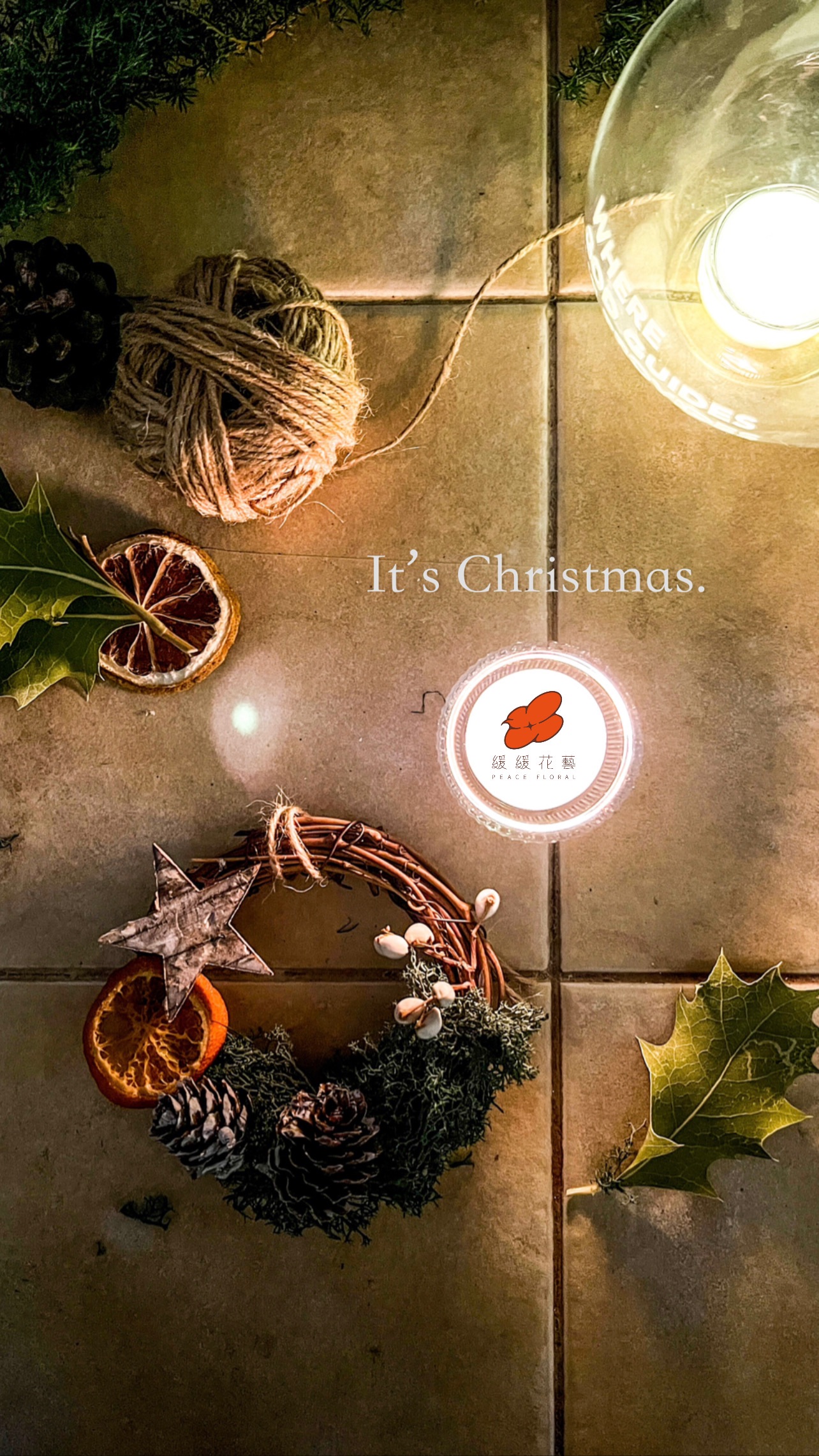 聖誕小花圈 手做材料包