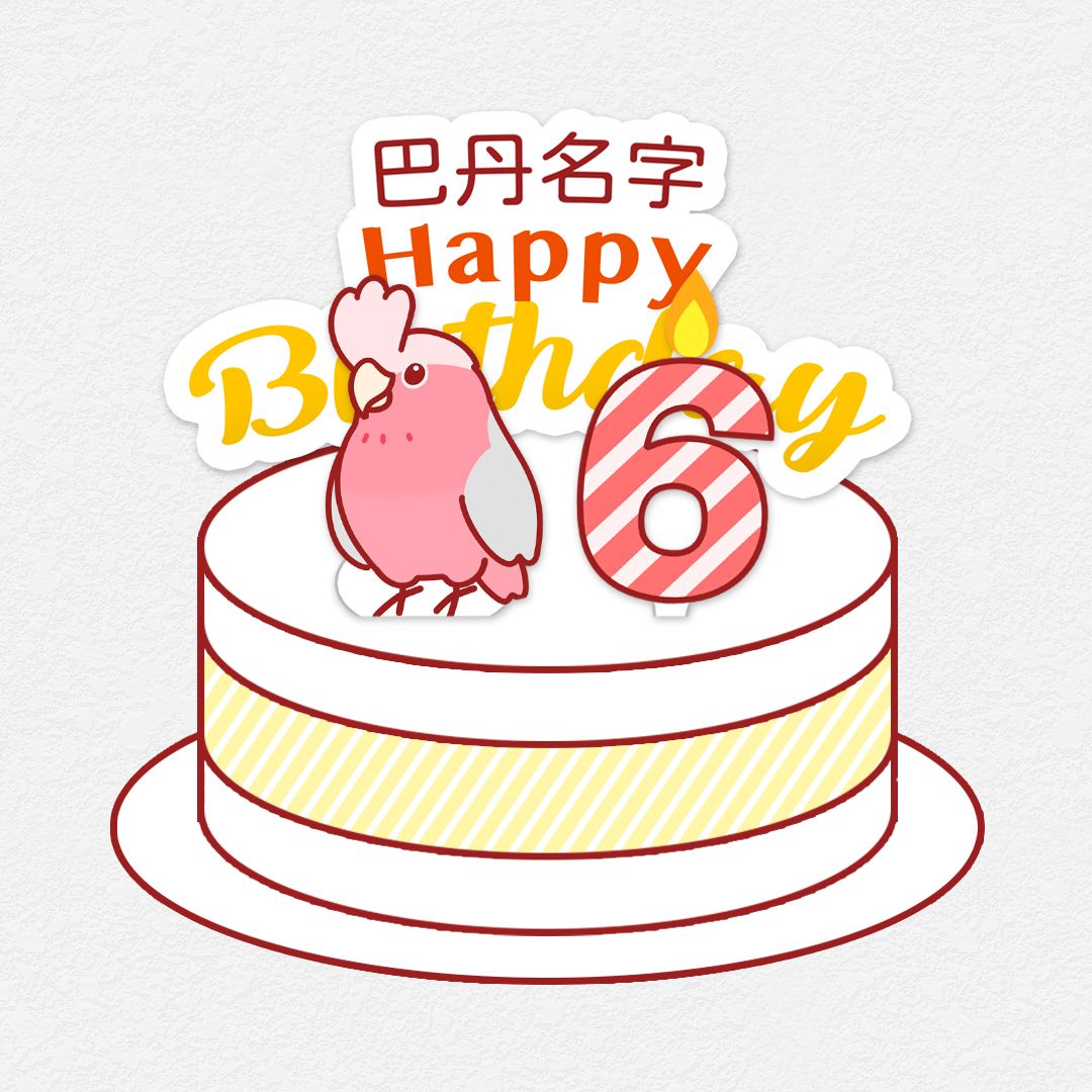 DIY動手作 巴丹鸚鵡 生日小配件 歲數插牌 生日插牌