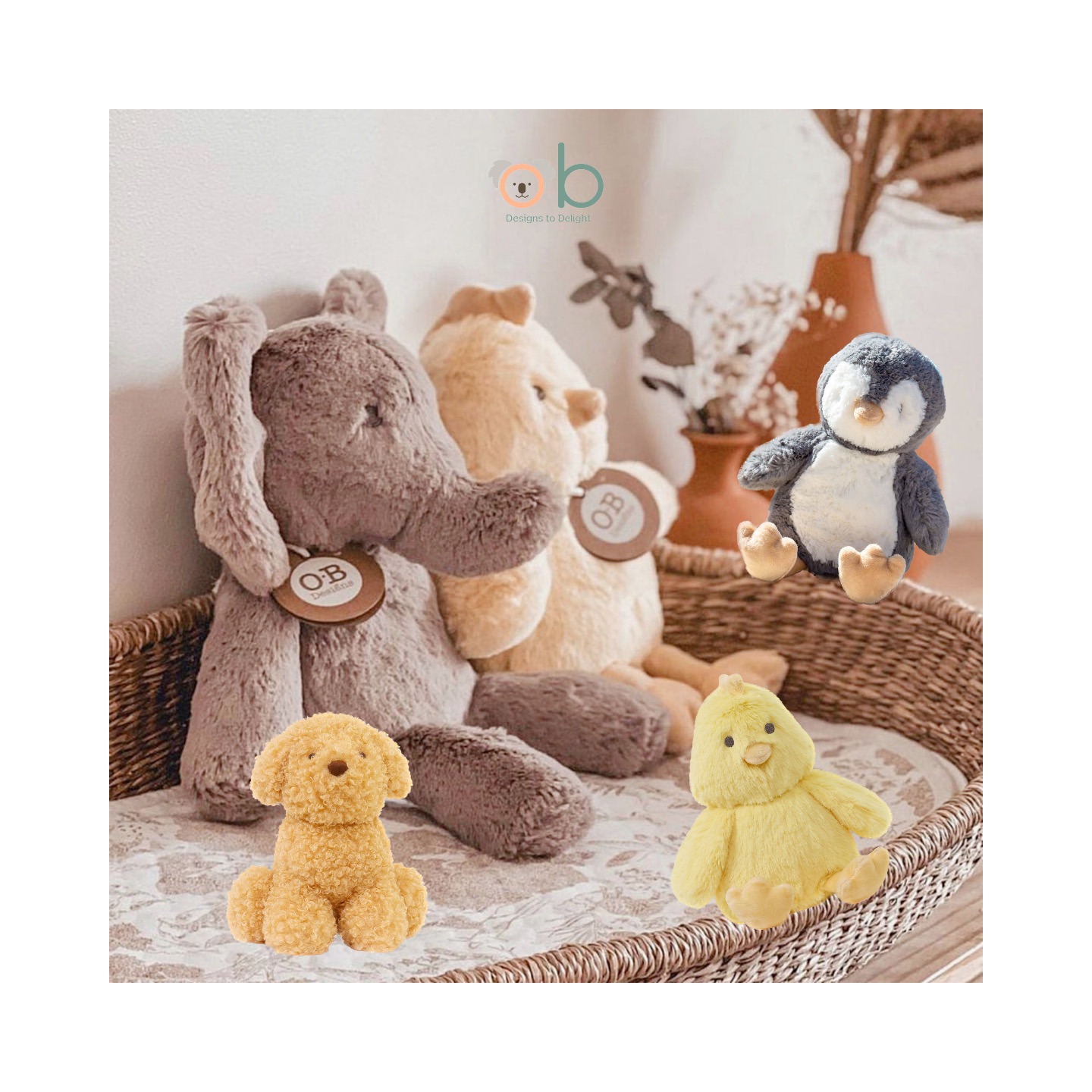 現貨｜澳洲OB Designs 可愛動物玩偶（22cm至35cm不等）點這裡看更多照片
