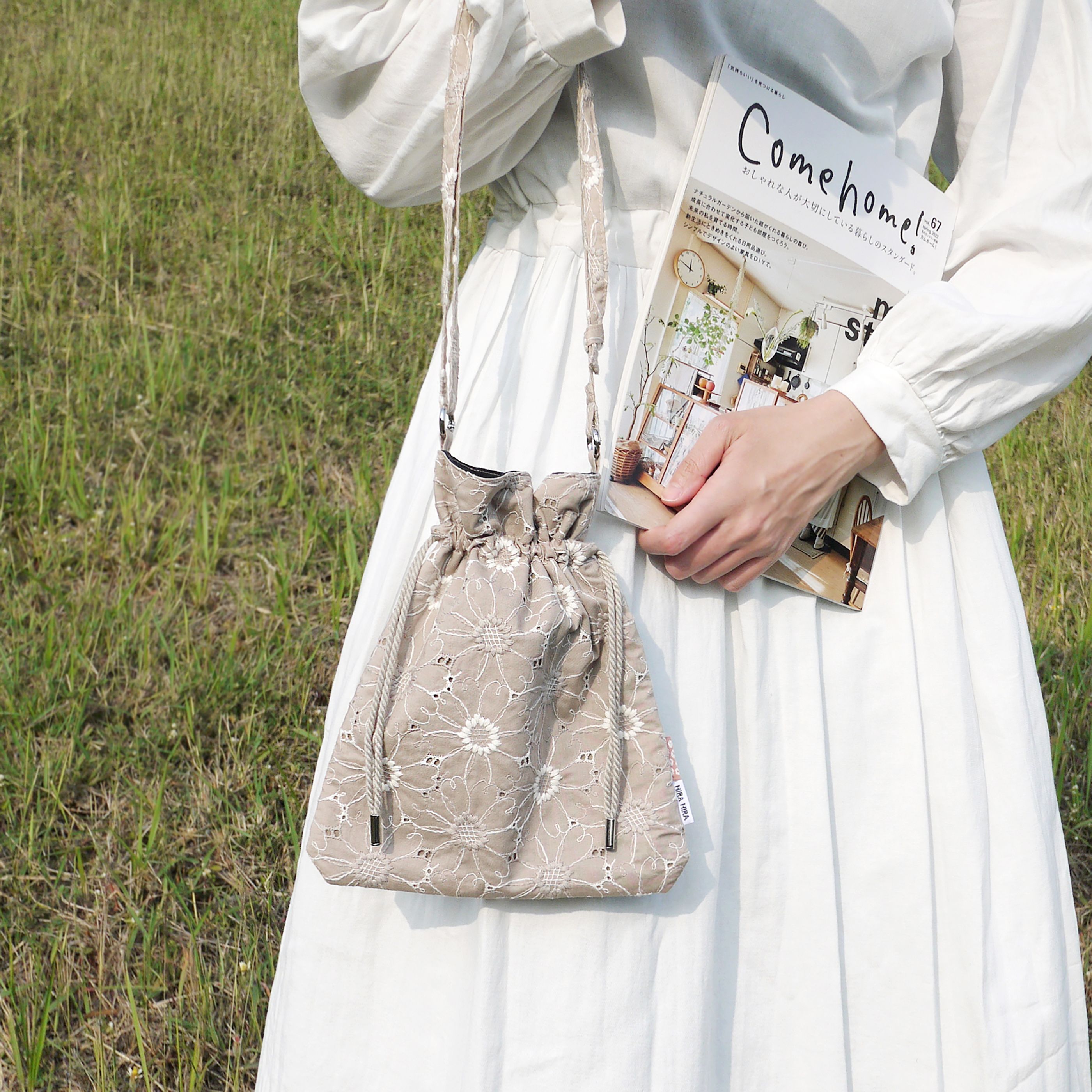 HIRA HIRA ✧ 斜角隨身包/刺繡花邊/4色