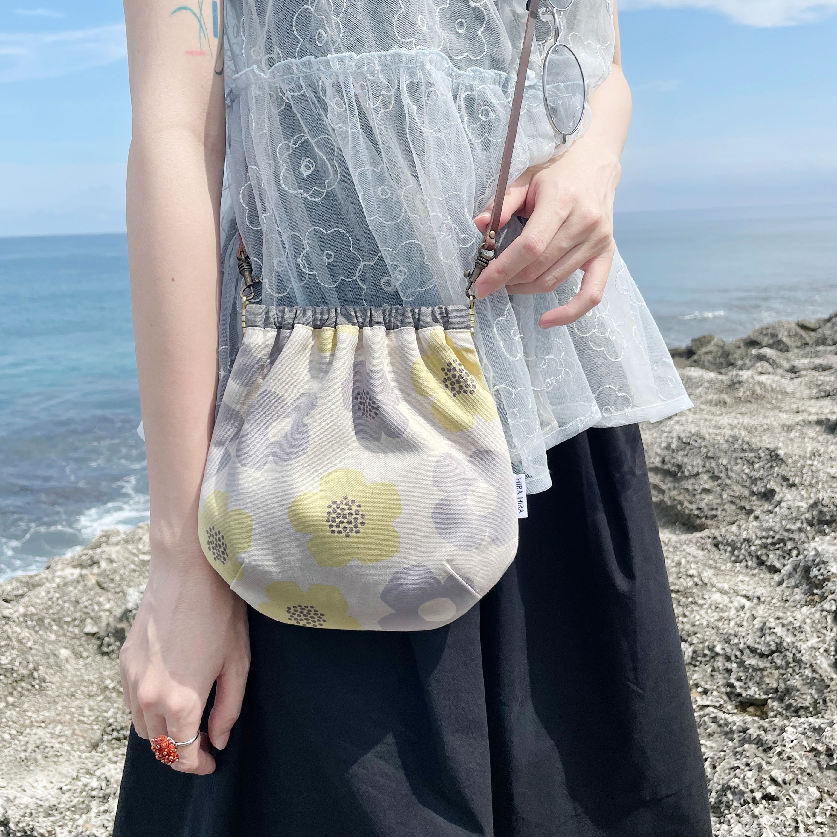 HIRA HIRA ✧ 彈片口金小背包/日本限定小花柄/4色（不含背帶/提把）