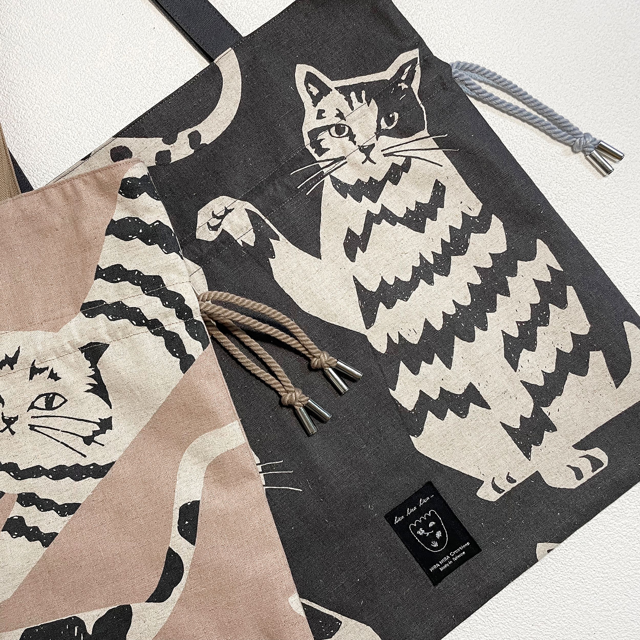 HIRA HIRA ✧ 2Way 貓咪束口背包 / 2色