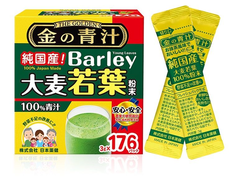 日本 BARLEY 大麥若葉 100%青汁 抹茶 風味 粉末 隨身包（3g）