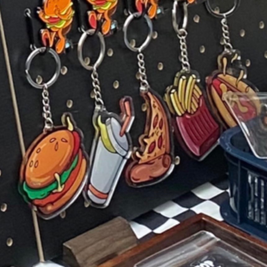 美式食物鑰匙圈