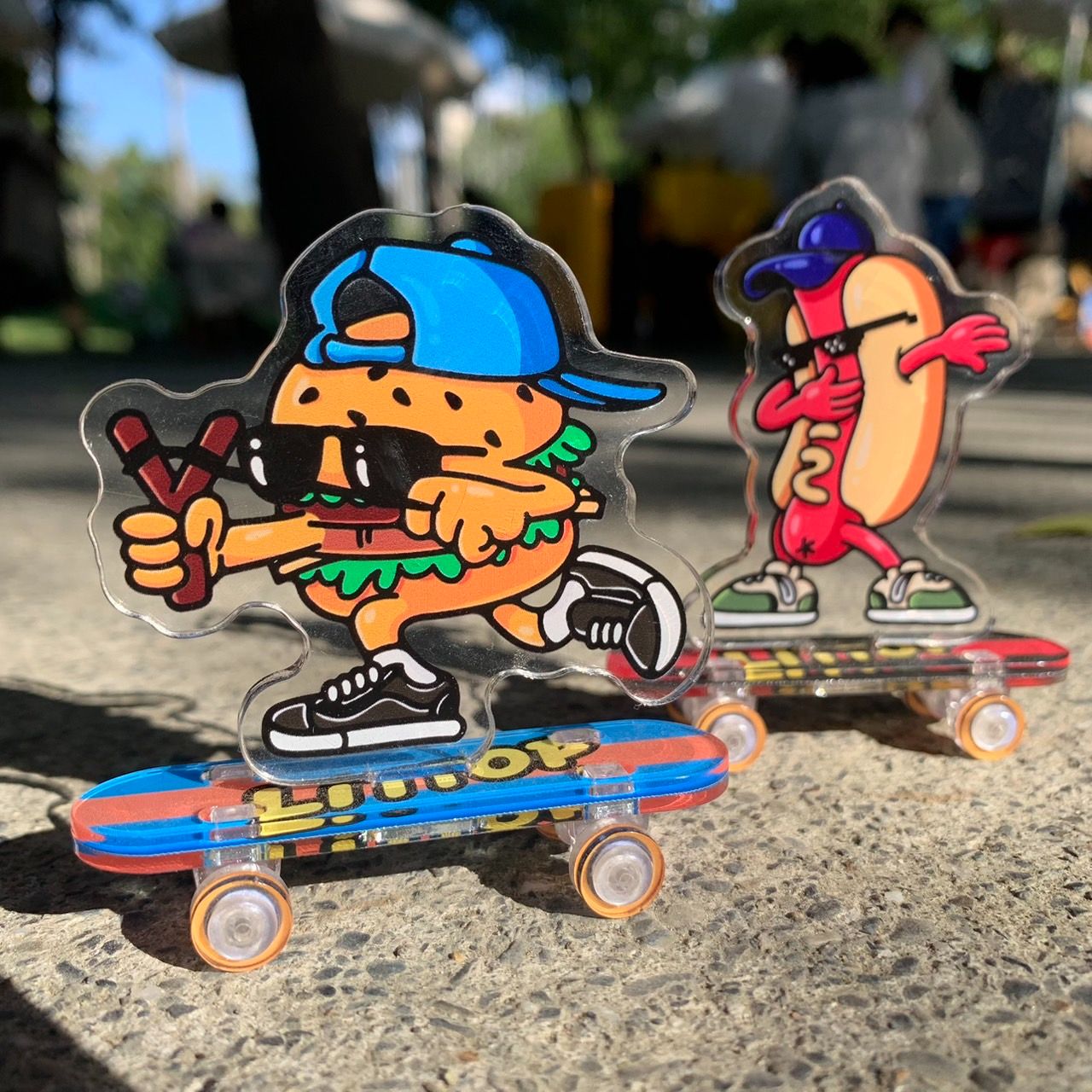 漢堡熱狗玩具滑板