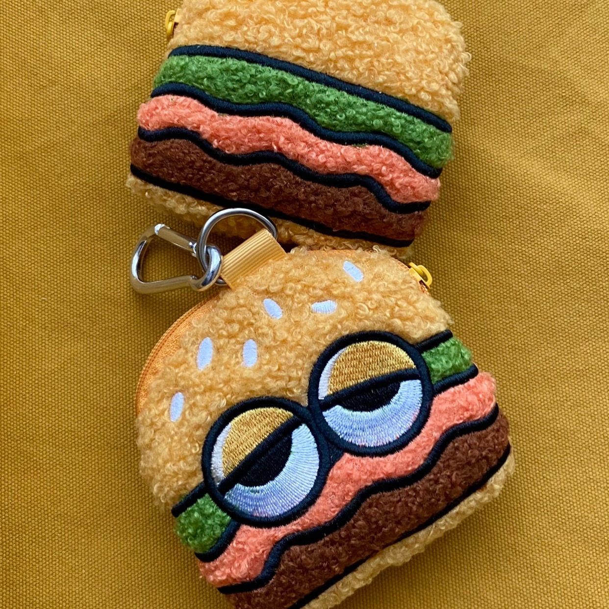 漢堡絨毛零錢包