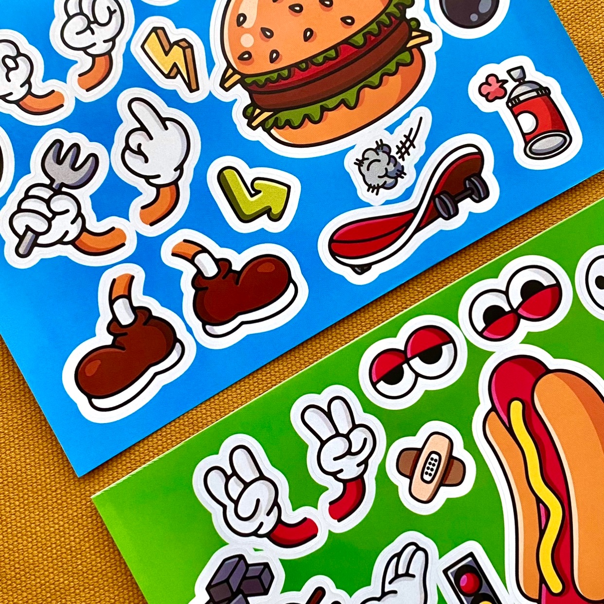 漢堡熱狗拼貼貼紙