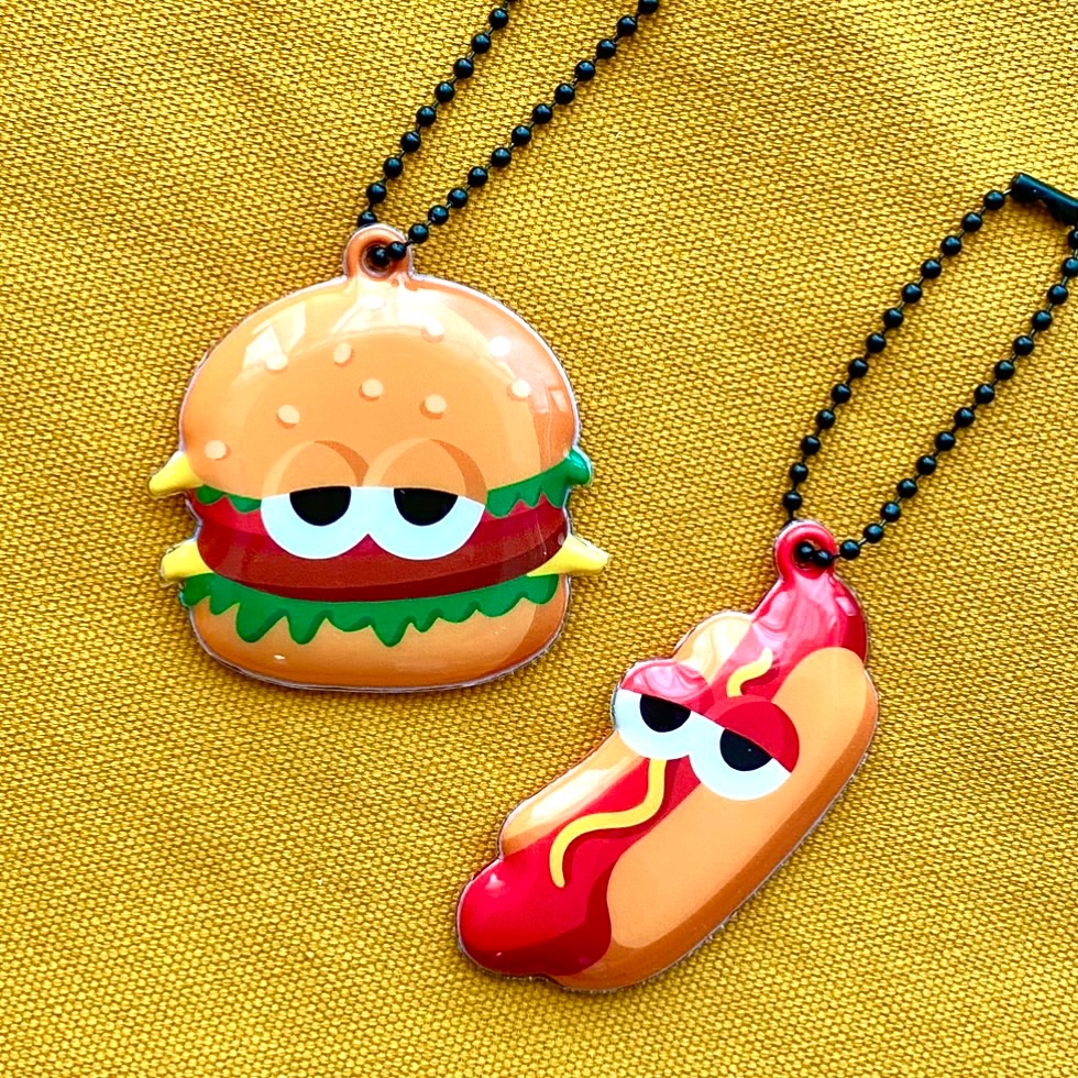 美式食物泡泡鑰匙圈