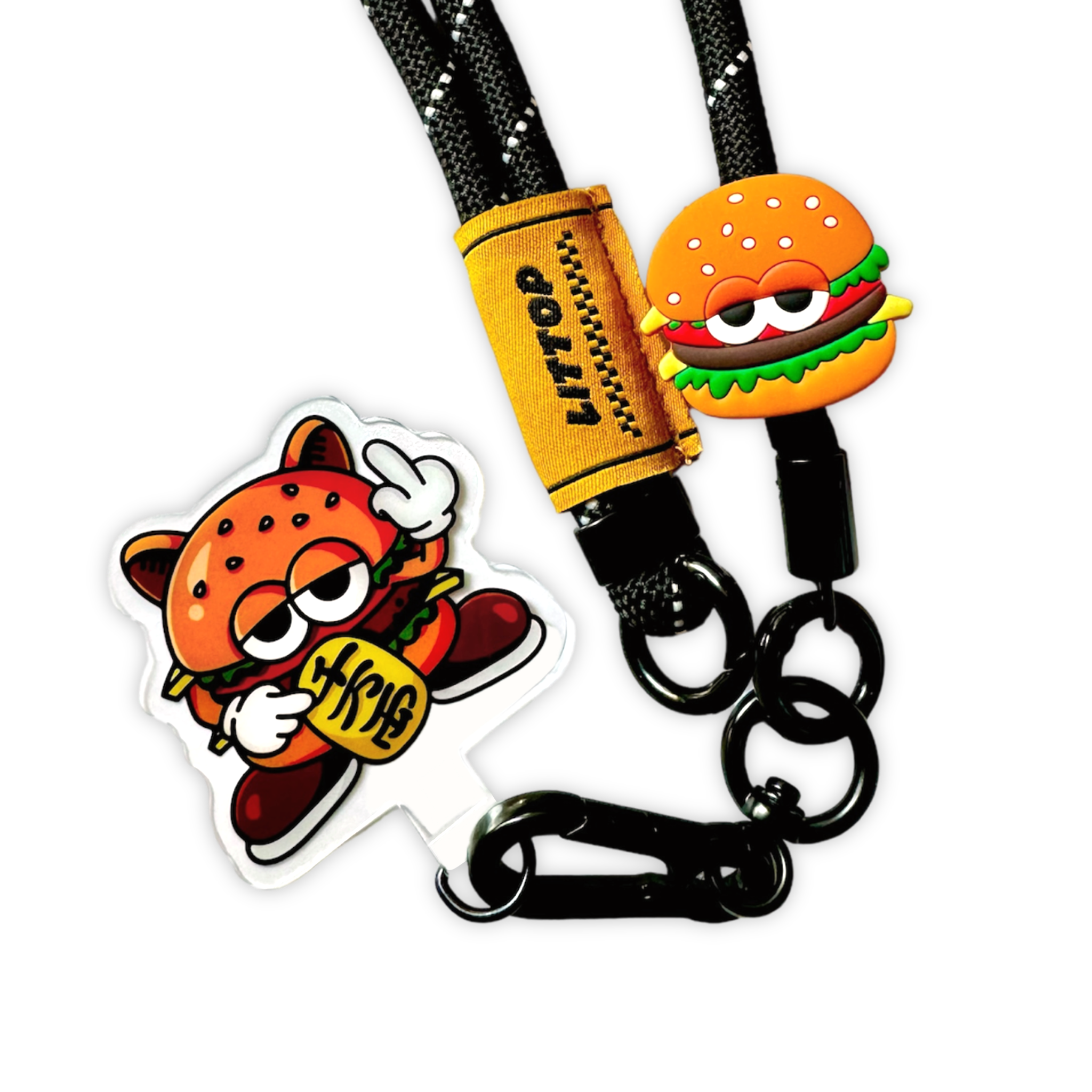 漢堡手機掛繩+招財堡墊片