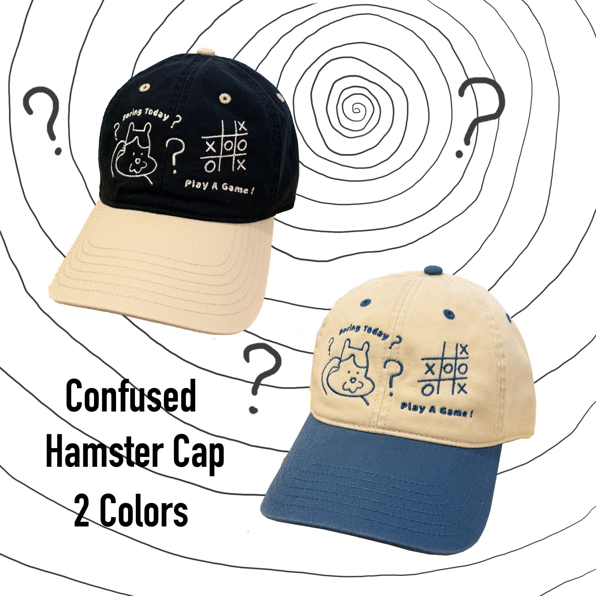 困惑倉鼠玩遊戲棒球帽