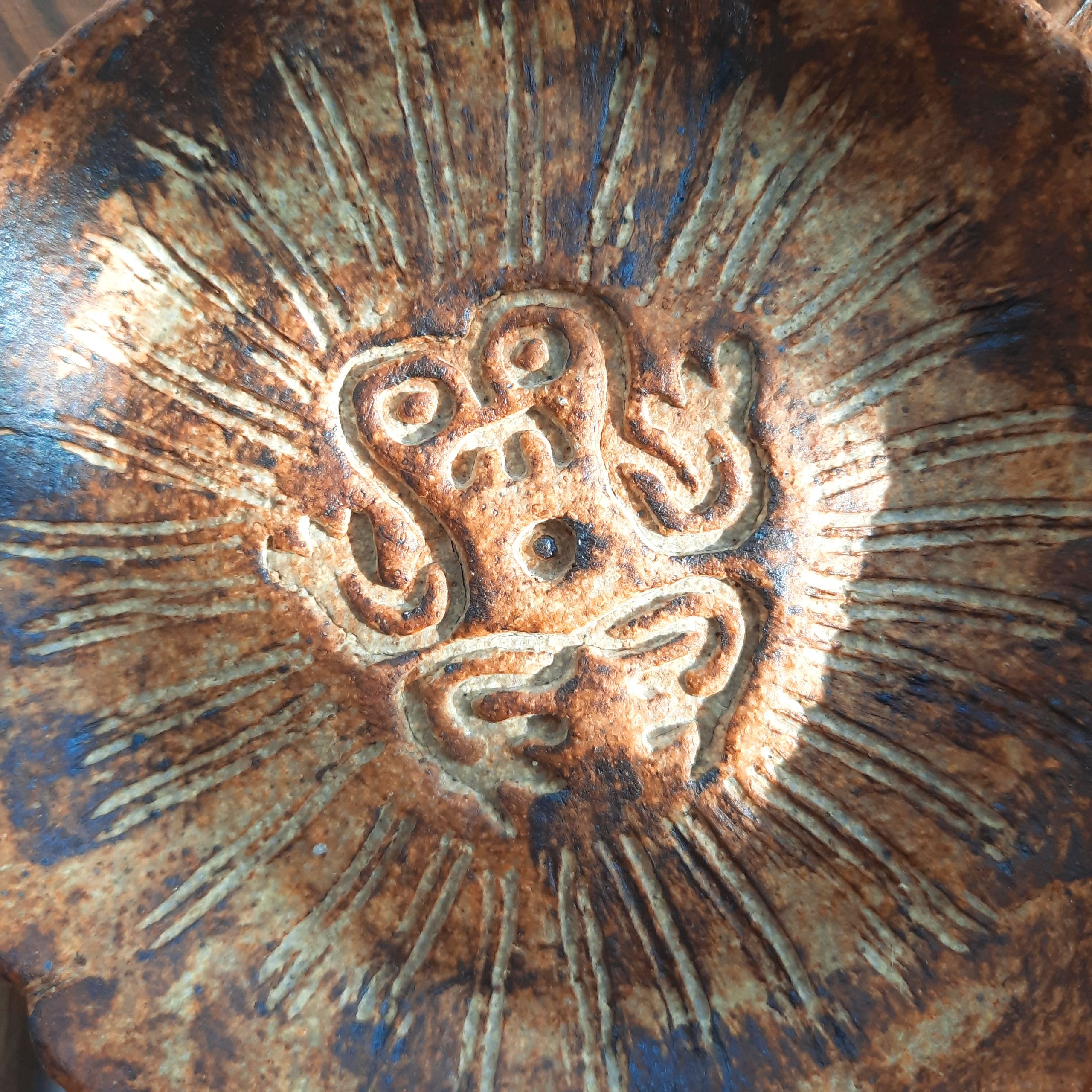 古墨西哥Tlatilco青蛙陶盤