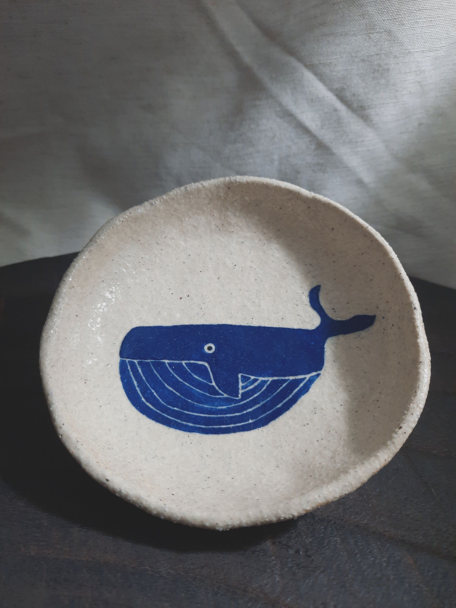 藍鯨手作陶皿 手繪 陶