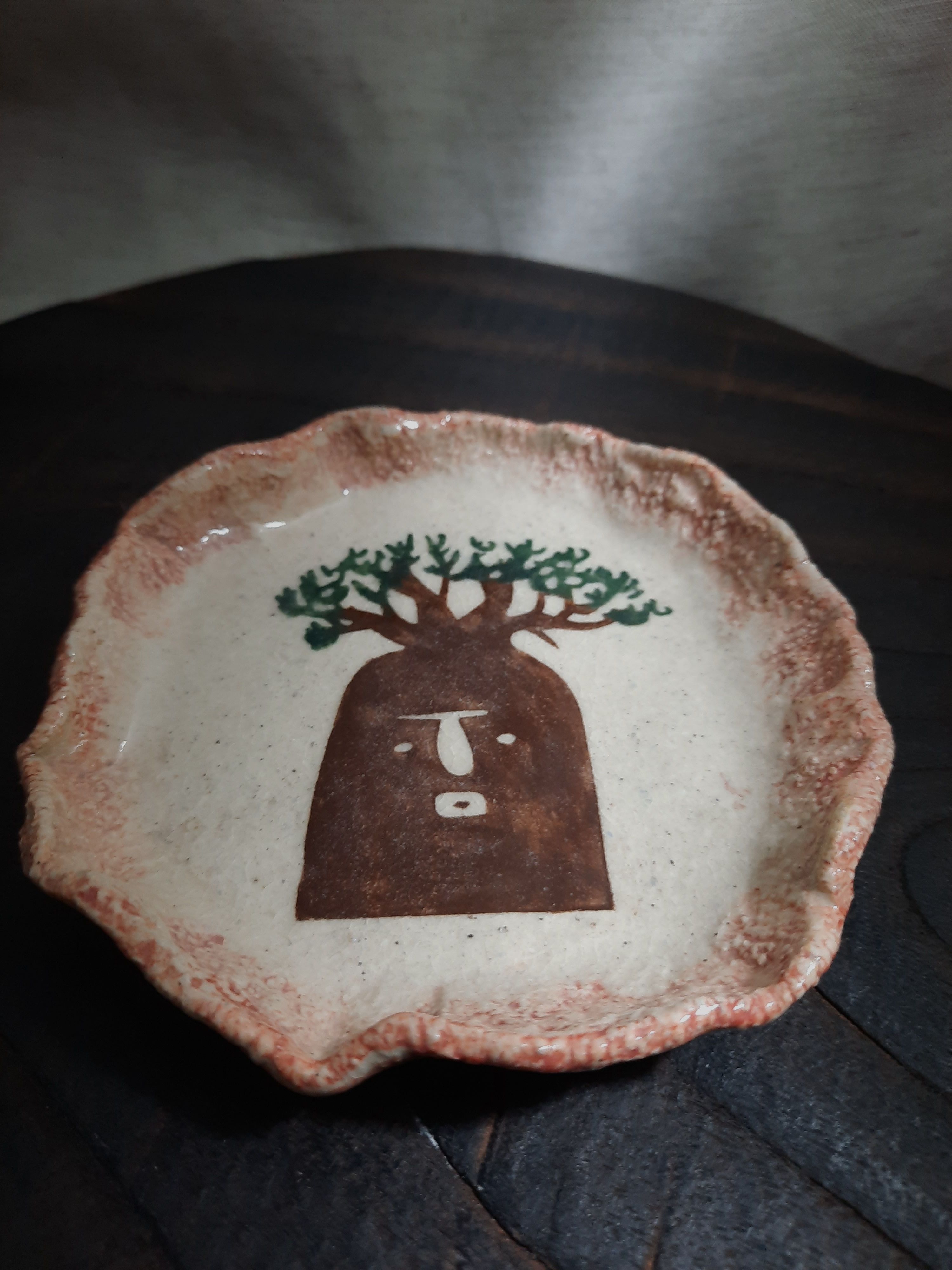 猴麵包樹精靈手繪陶皿 Africa Baobab