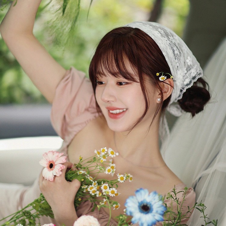 ＜露思同款＞蕾絲頭巾