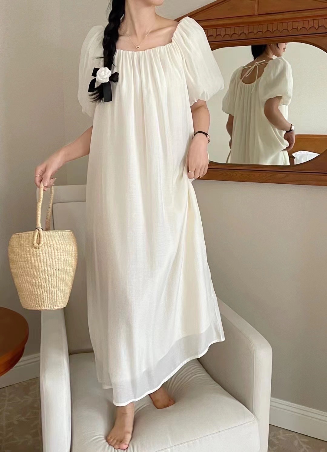 《韓系溫柔》雪紡洋裝