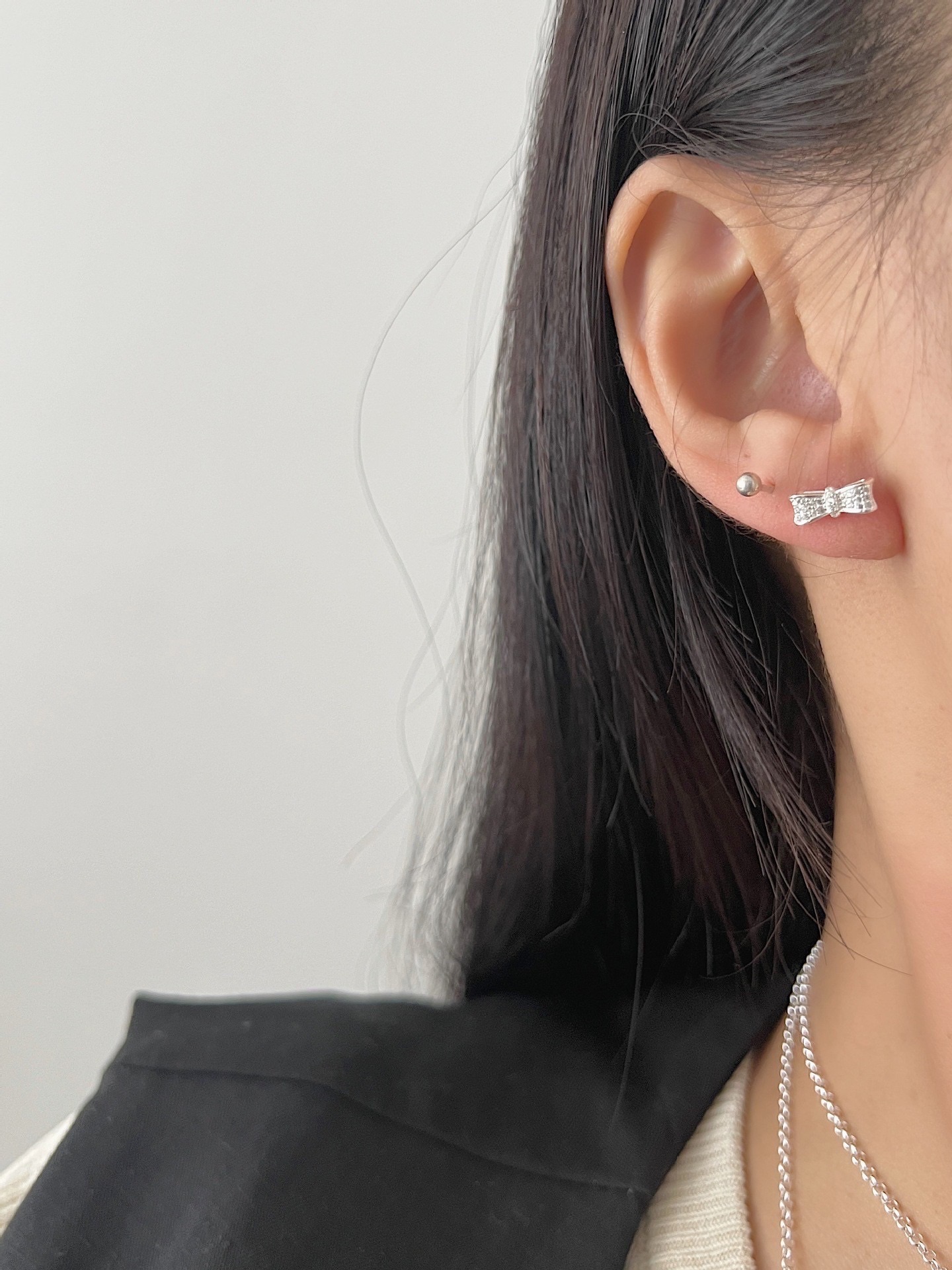 碎鑽蝴蝶結耳環-福利款