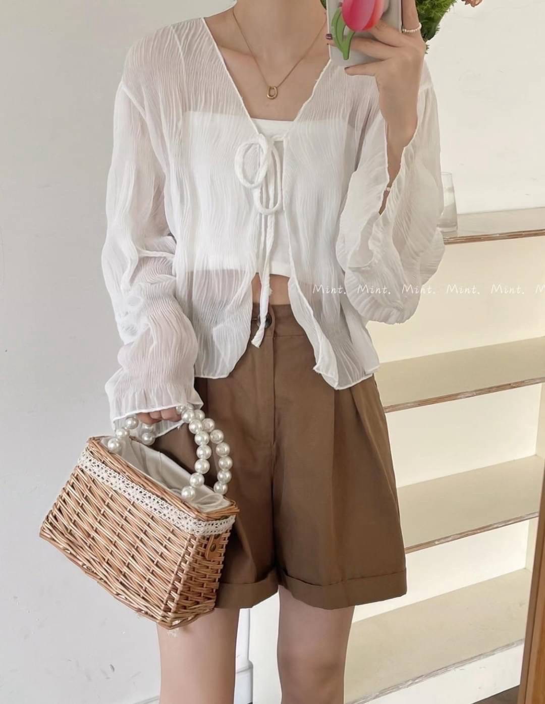 《輕飄飄》波浪雪紡罩衫