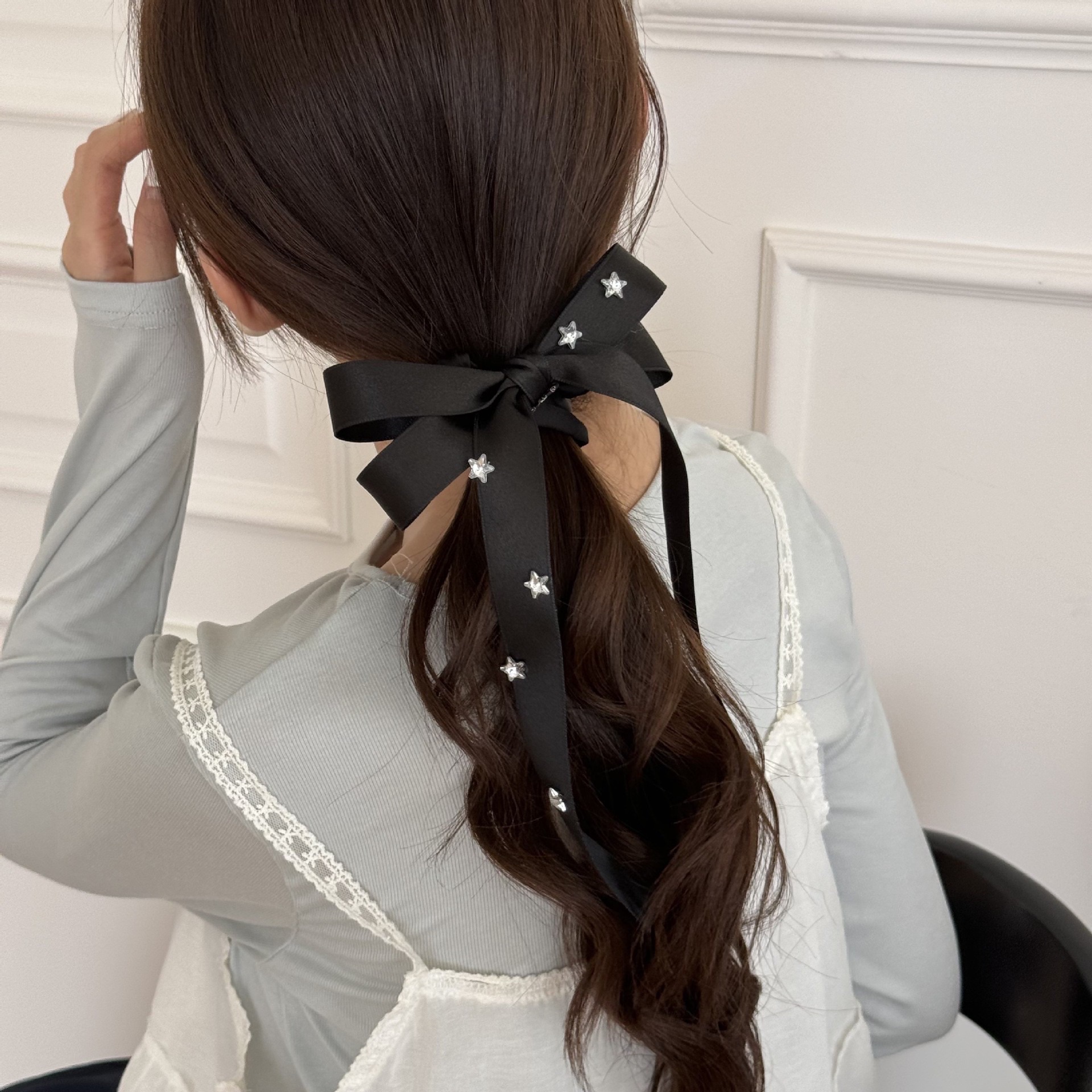 立體星星緞帶髮圈✨