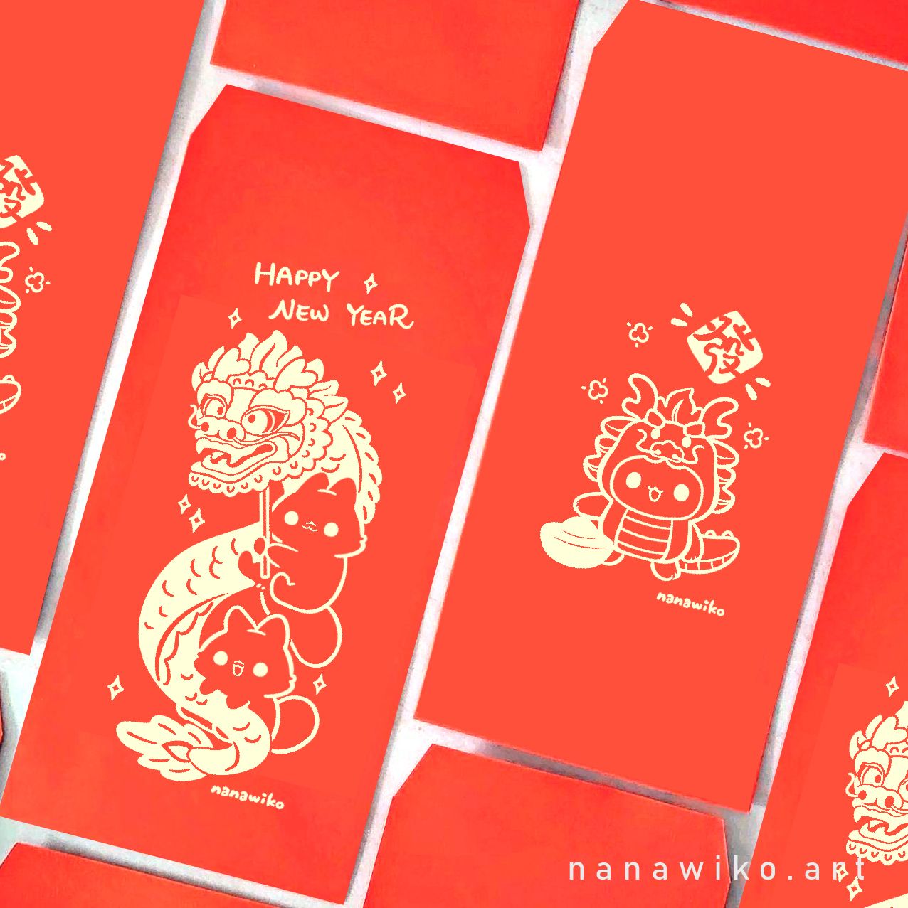 【娜娜葳葳Nanawiko】龍年紅包袋｜2款