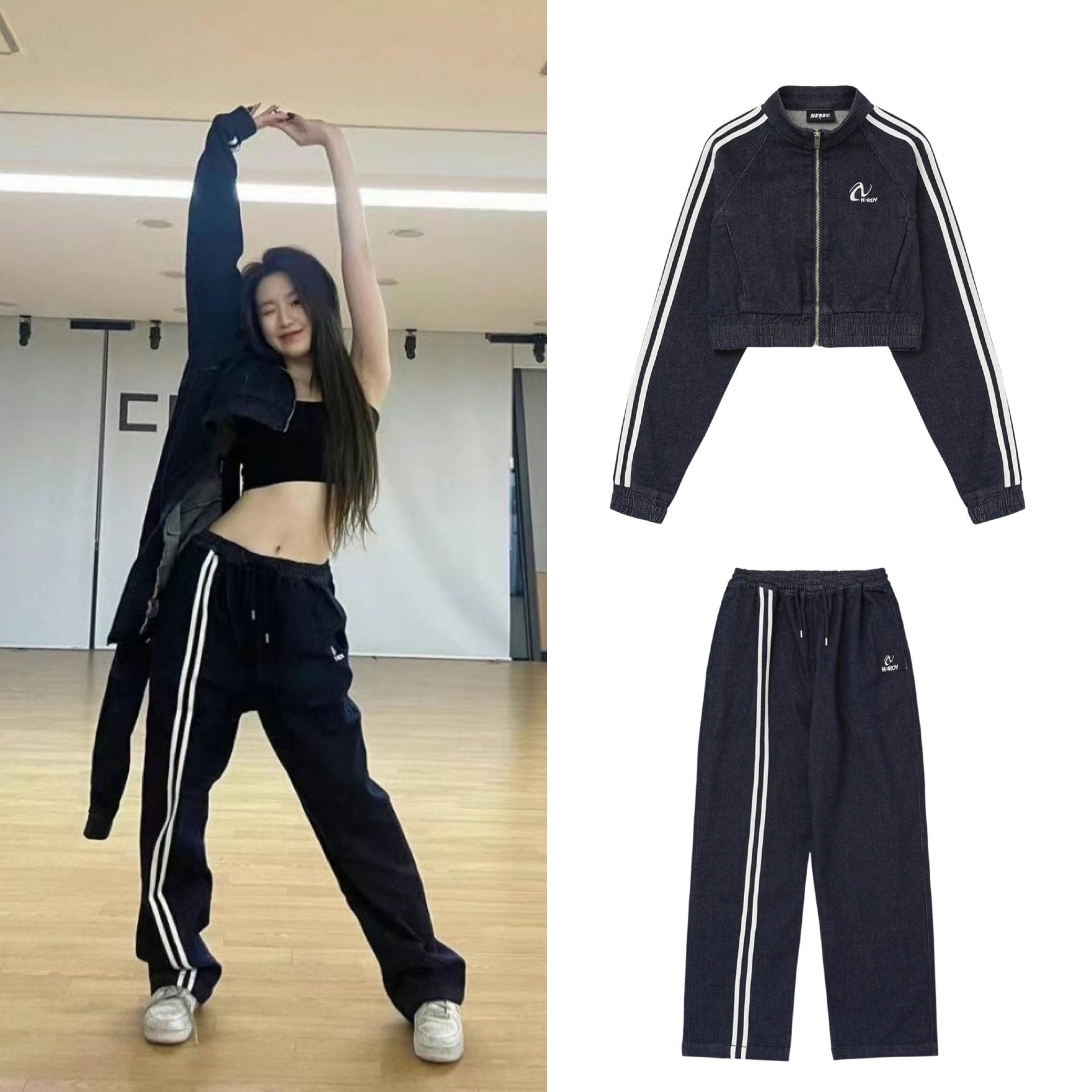 NERDY 新款 舒華同款 牛仔 運動套裝