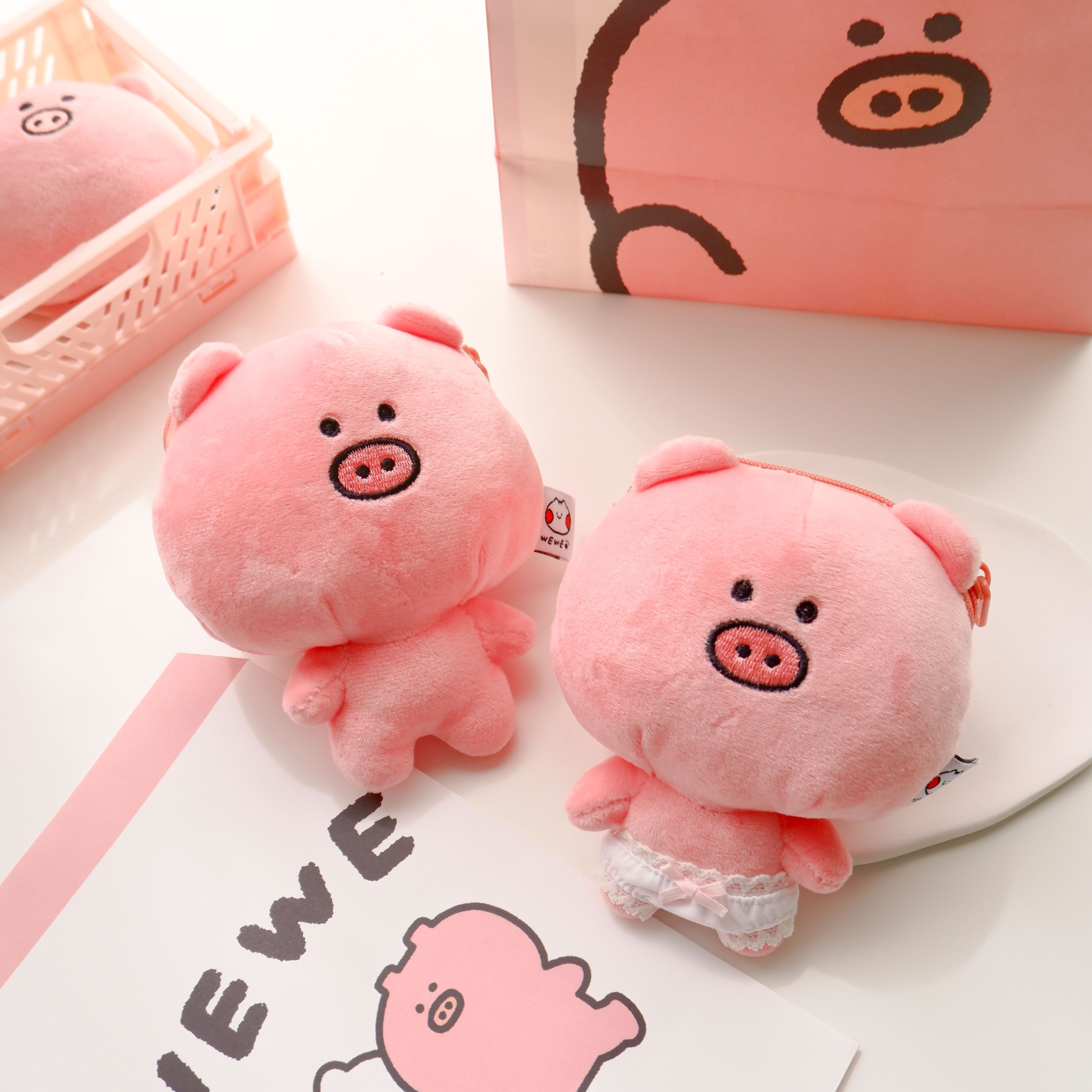 小喵we 大頭豬收納包