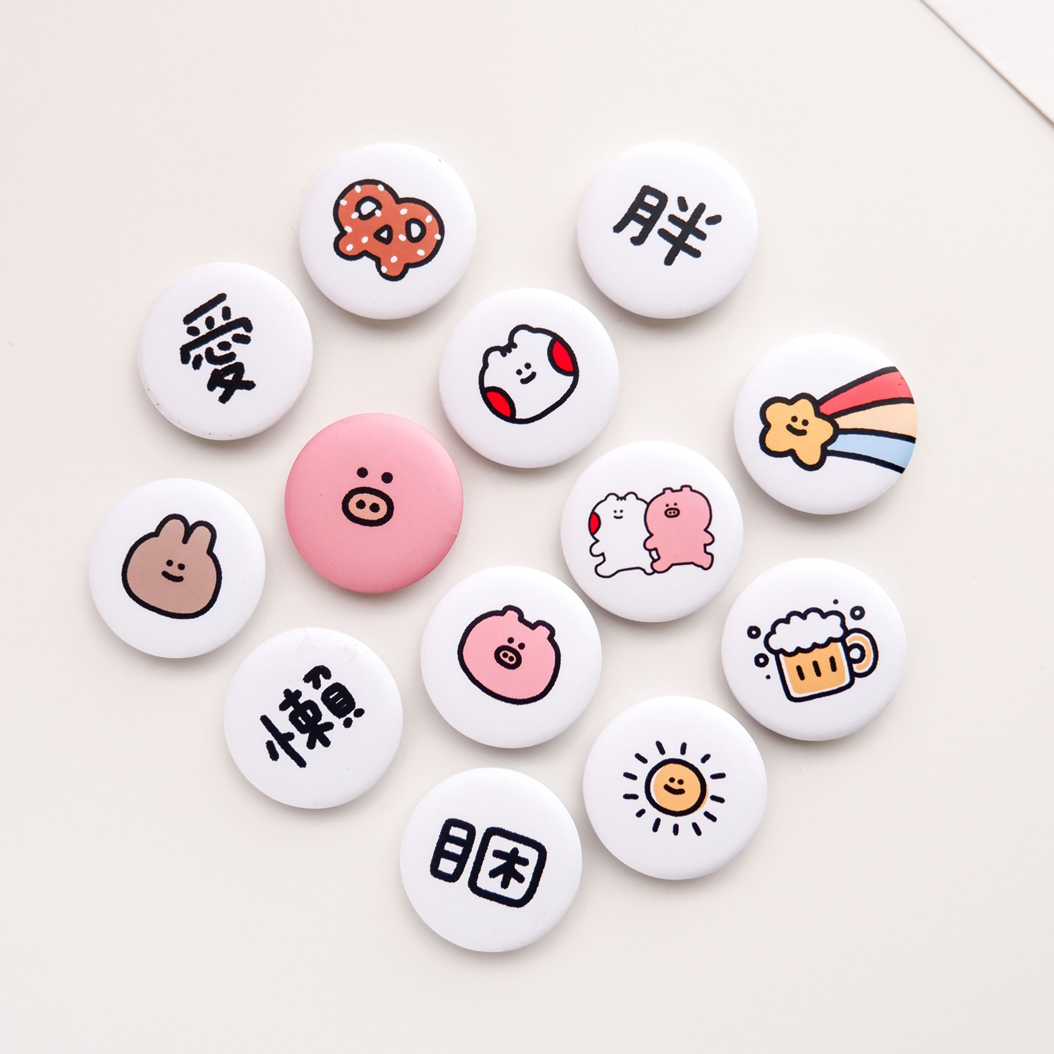 小喵we 霧面迷你徽章