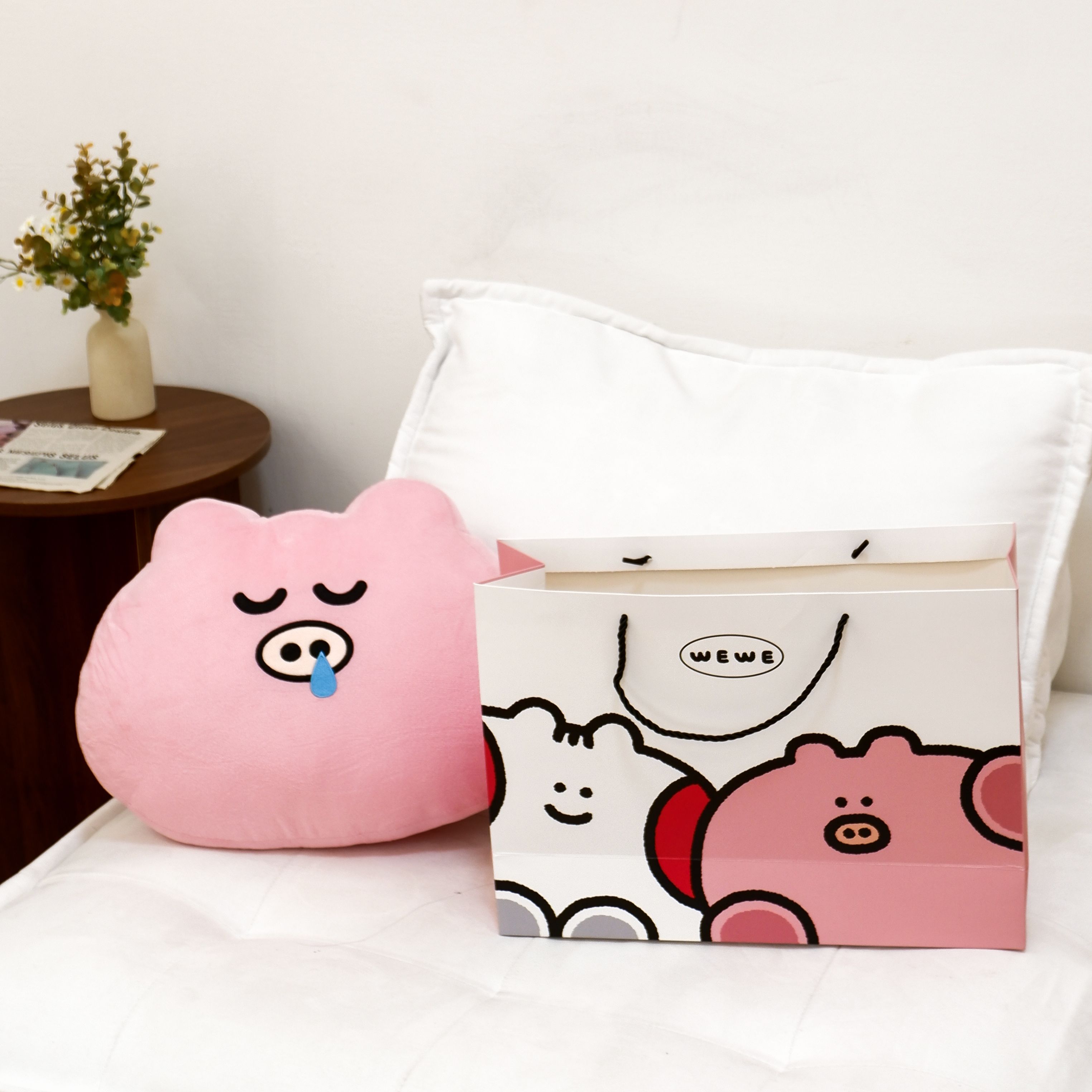 雙面大豬頭抱枕 請詳看商品描述