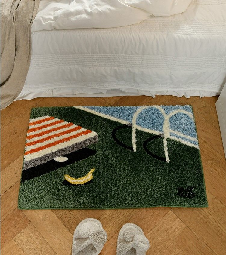 韓式 小清新 防滑吸水腳墊