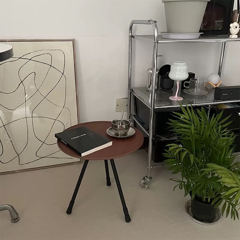 復古中古風 胡桃木色 家居小桌茶几