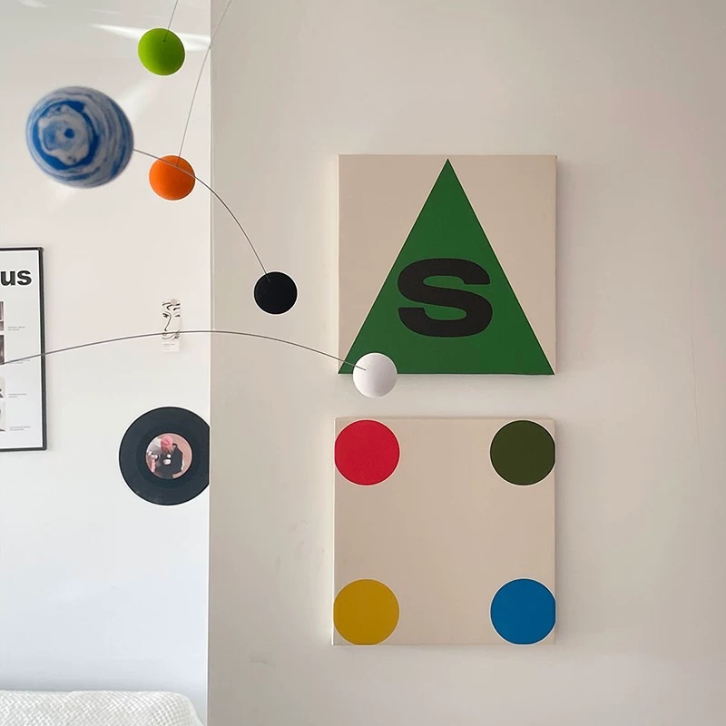 幾何風 設計感 藝術孟菲斯 組合客廳 裝飾畫